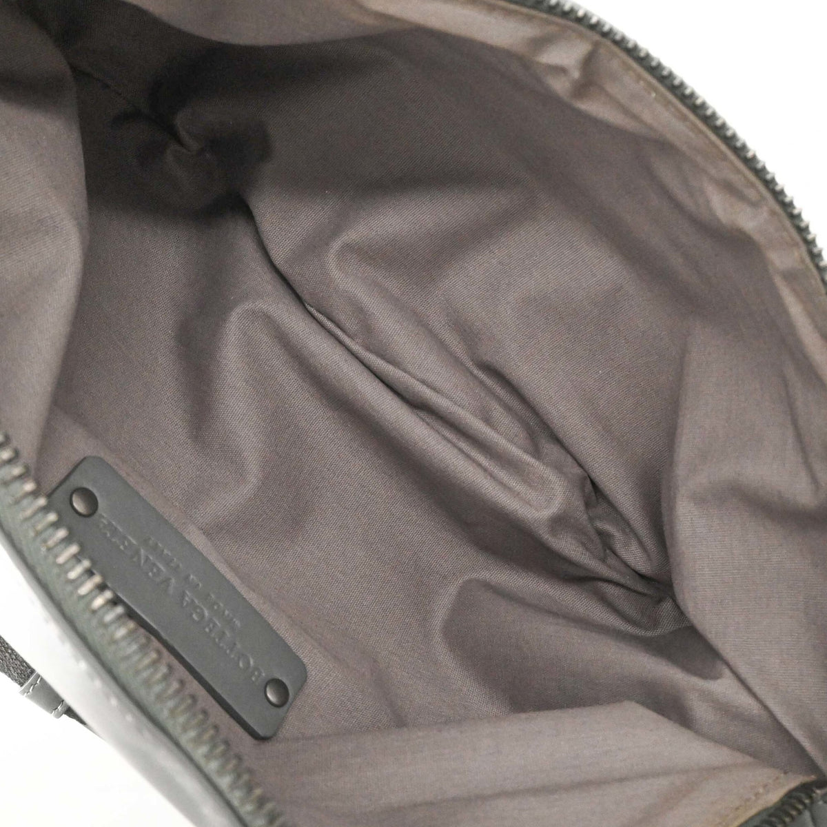 Bottega Veneta Black Gray Intrecciato Crossbody Bag Fanny Pack Pouch (Pre-Owned)