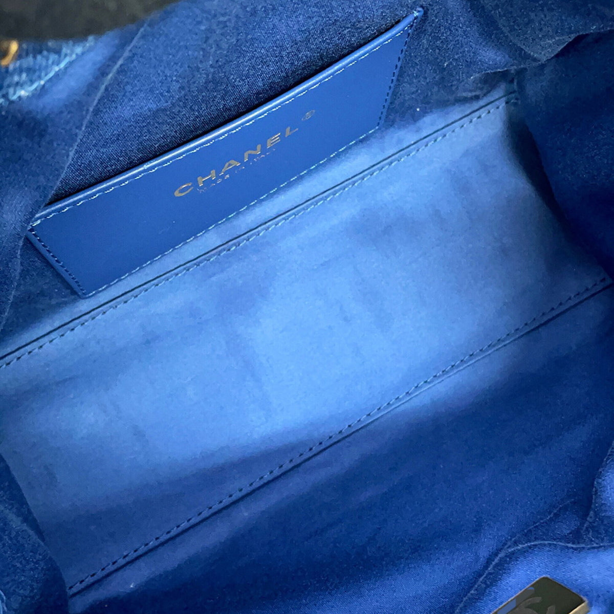 Chanel Matelasse Blue Denim Handbag Shoulder Bag (Pre-Owned)