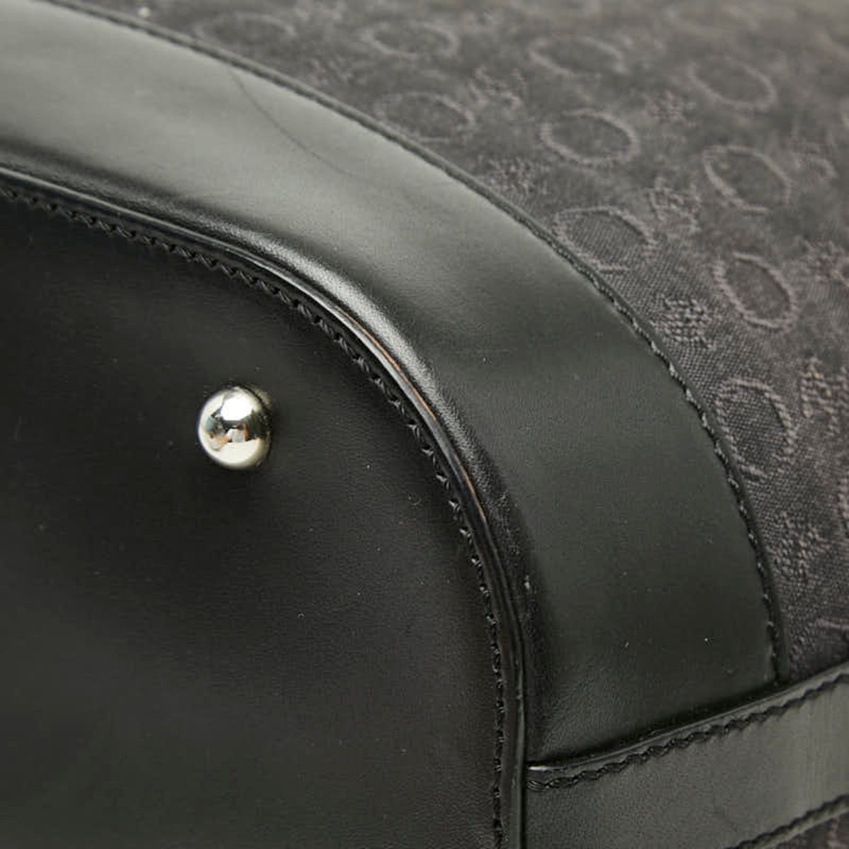 Celine Black Canvas Leather Shoulder Bag Tote Bag (Pre-Owned)