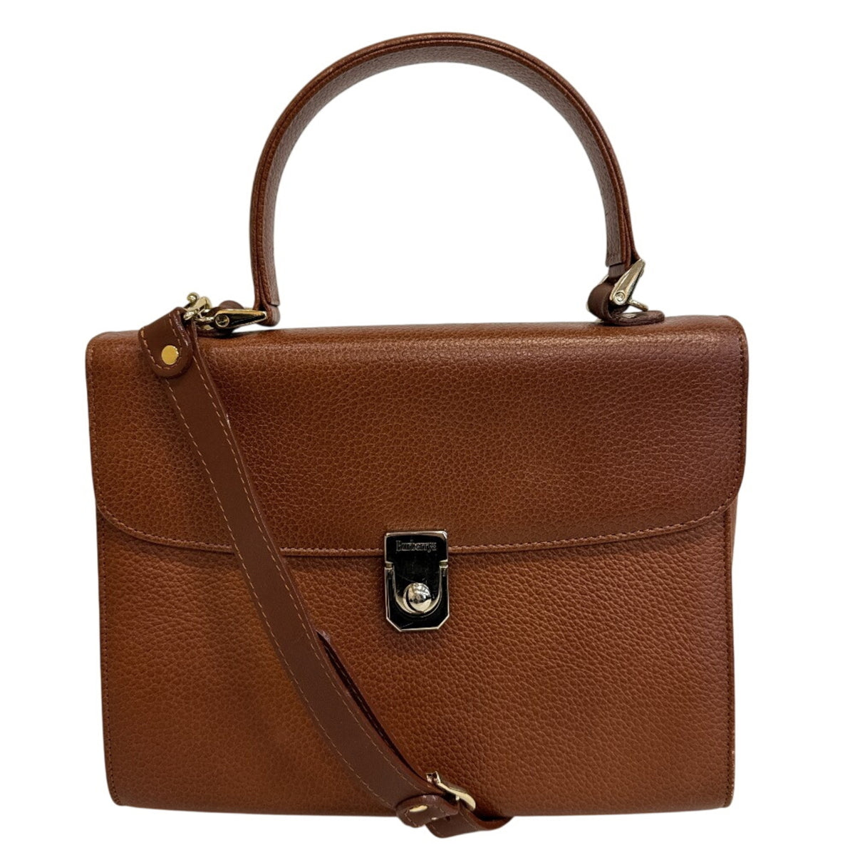 Burberry Brown Leather Shoulder Bag (Pre-Owned)