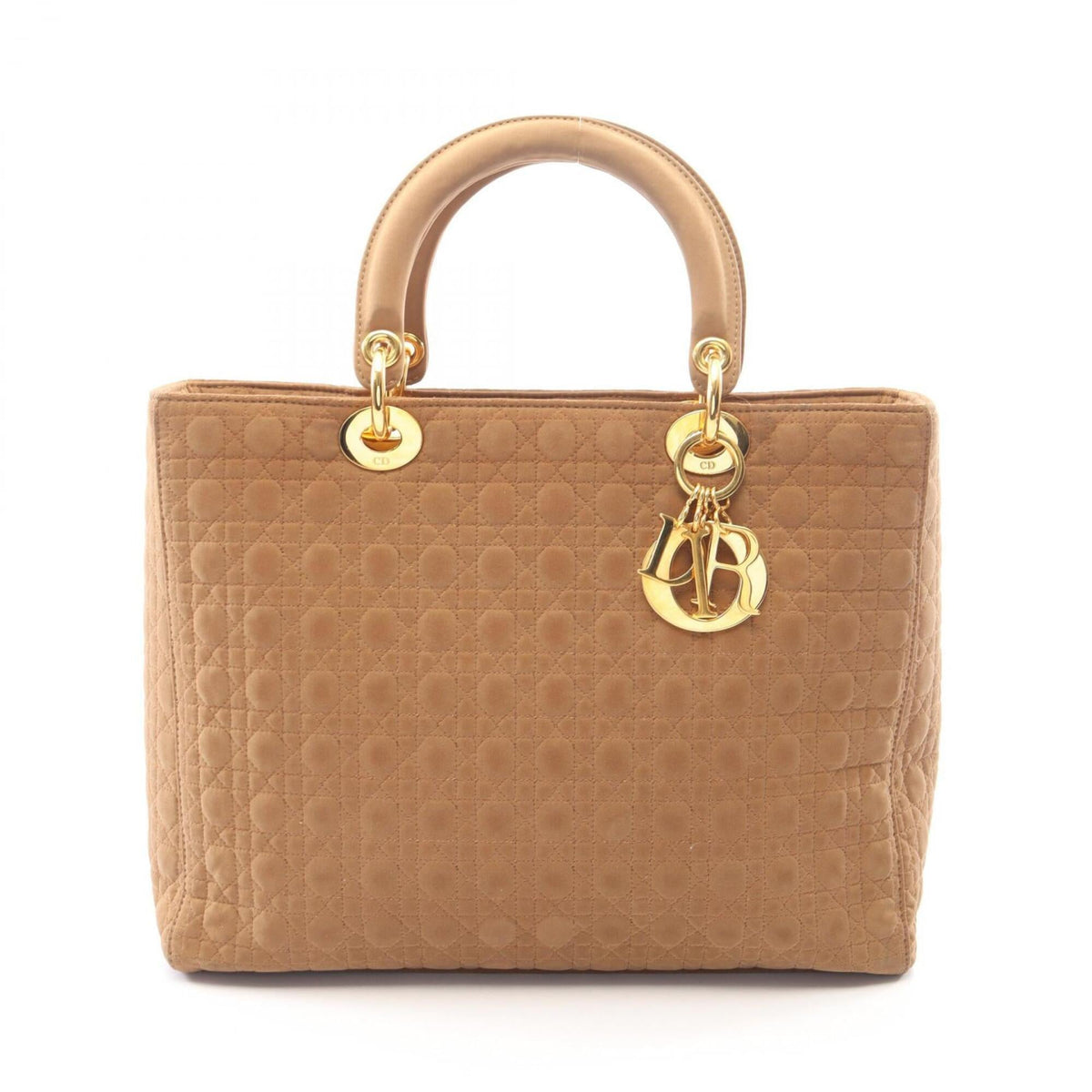 Christian Dior Beige Nylon Handbag Tote Bag (Pre-Owned)