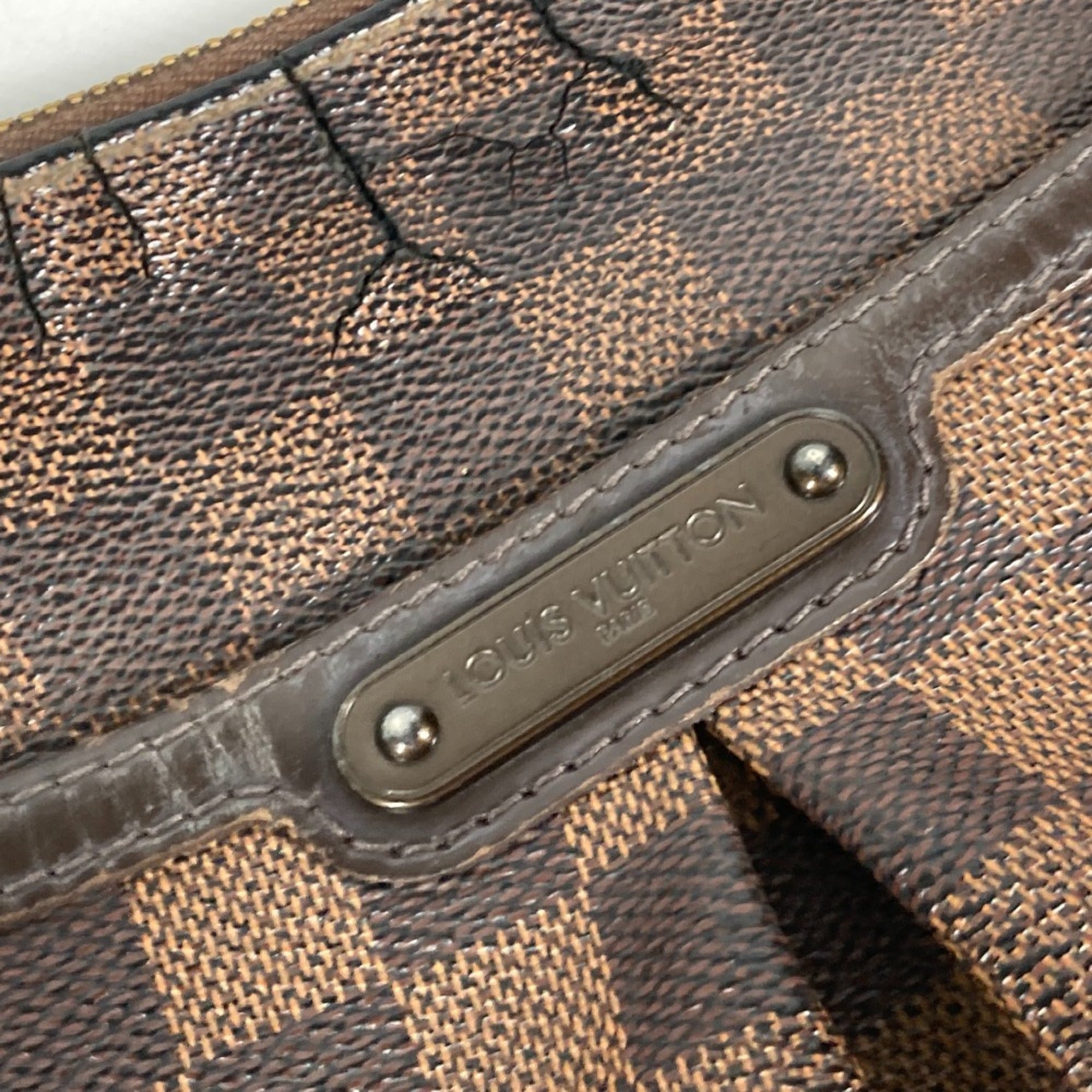 Louis Vuitton Brown Damier Canvas Ebene Damier Canvas Shoulder Bag (Pre-Owned)