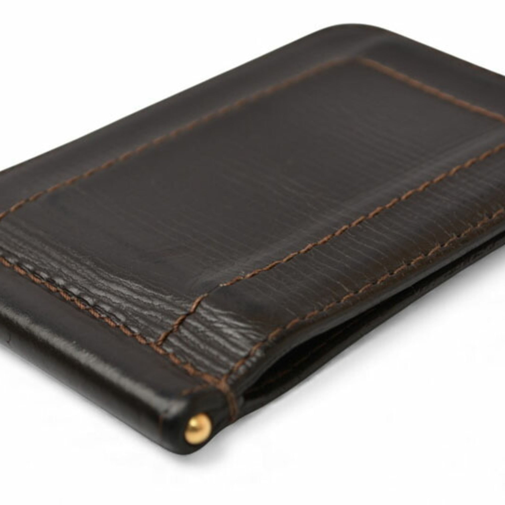 Louis Vuitton Utah Coffee Utah Leather Money Clip (Pre-Owned)