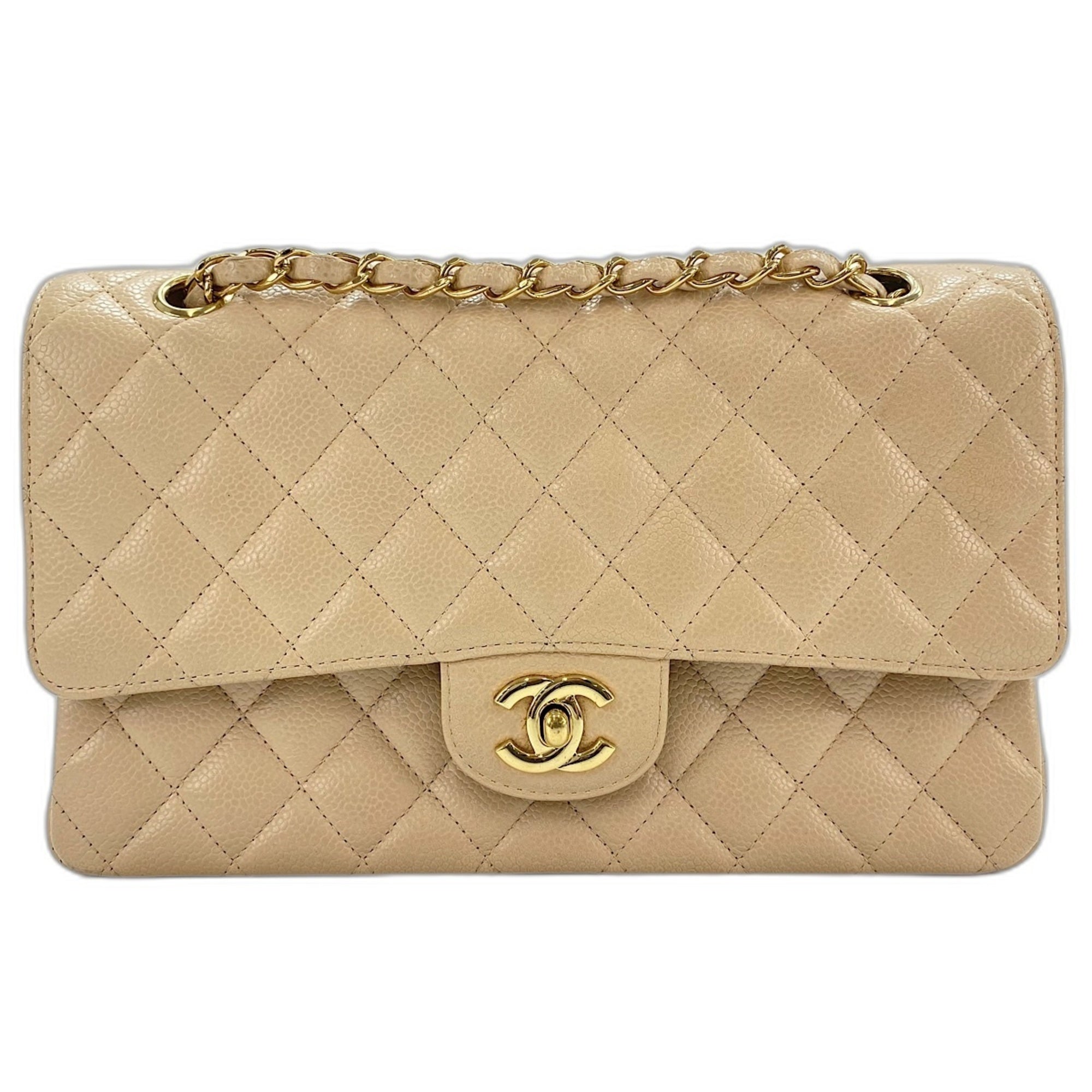 Chanel Matelasse Beige Shoulder Bag (Pre-Owned)