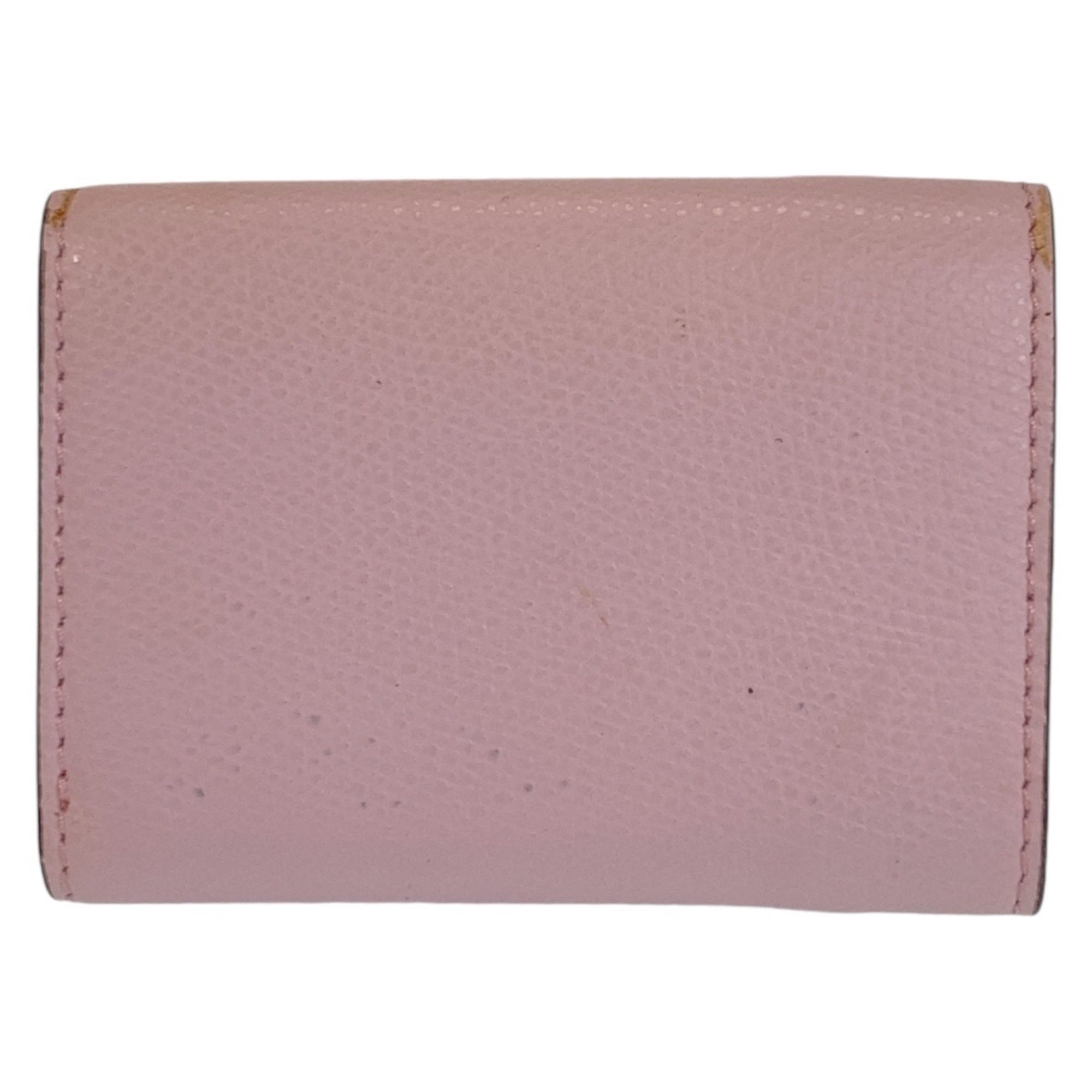 Fendi Brown Pink Leather Wallet (Tri-Fold) (Pre-Owned)