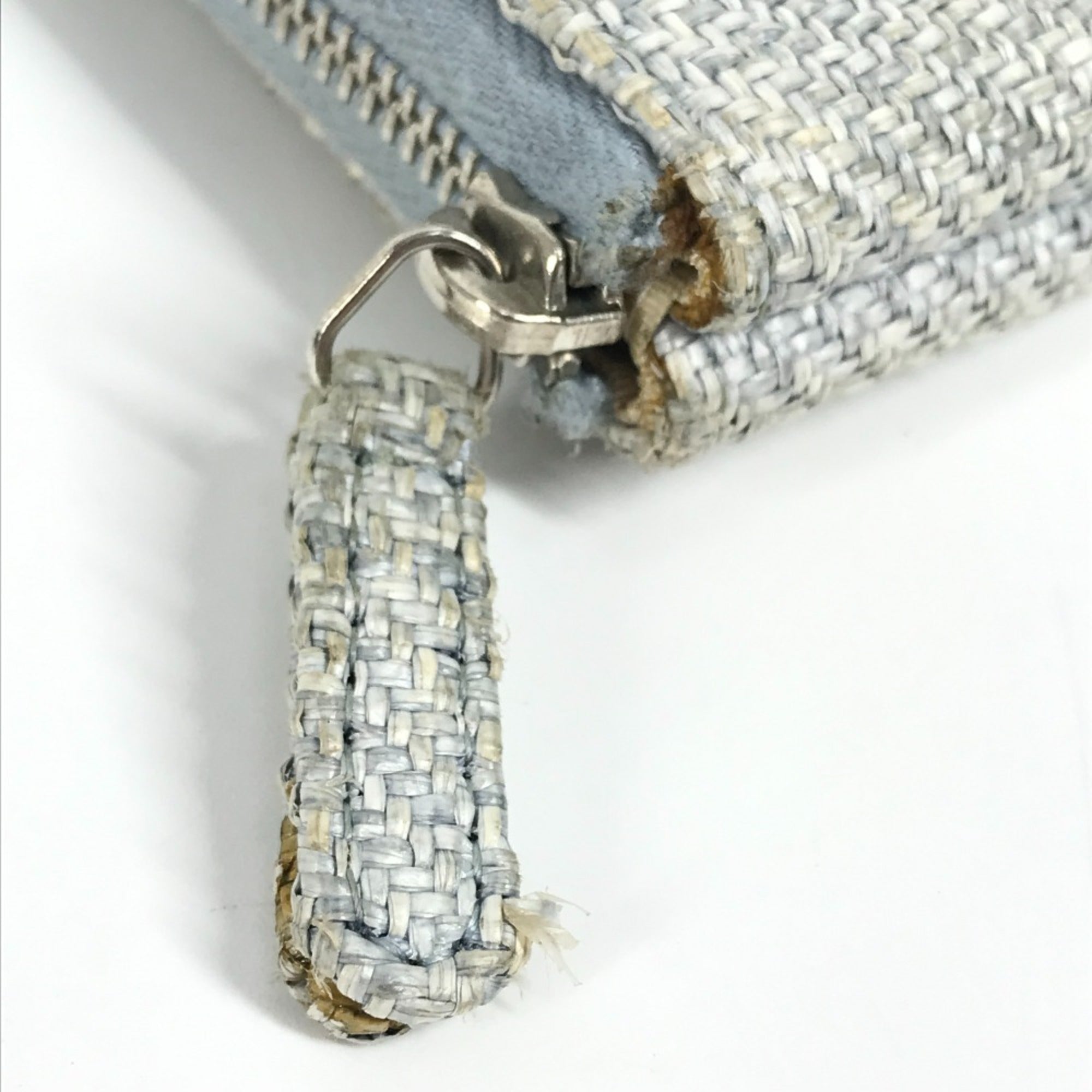 Chanel Blue Canvas Clutch Bag Pouch (Pre-Owned)