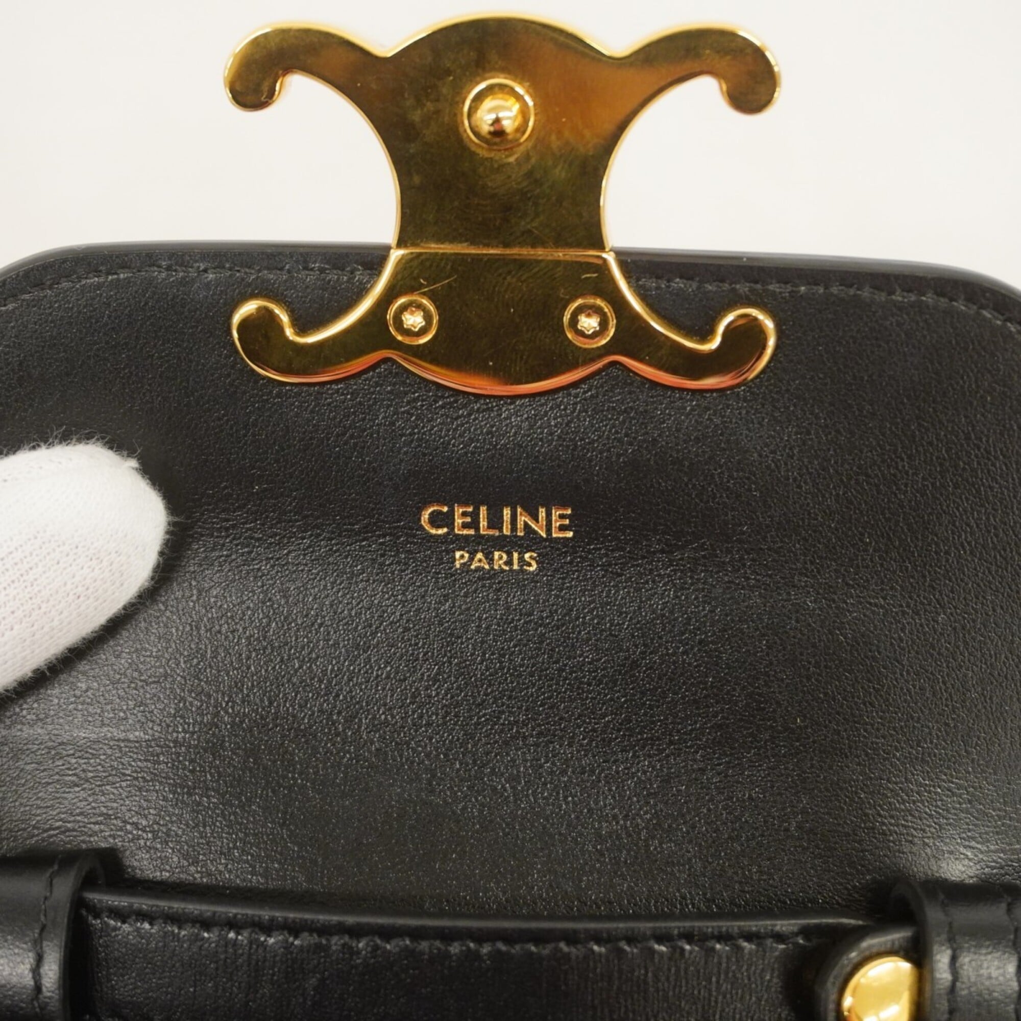 Celine Black Leather Shoulder Bag (Pre-Owned)