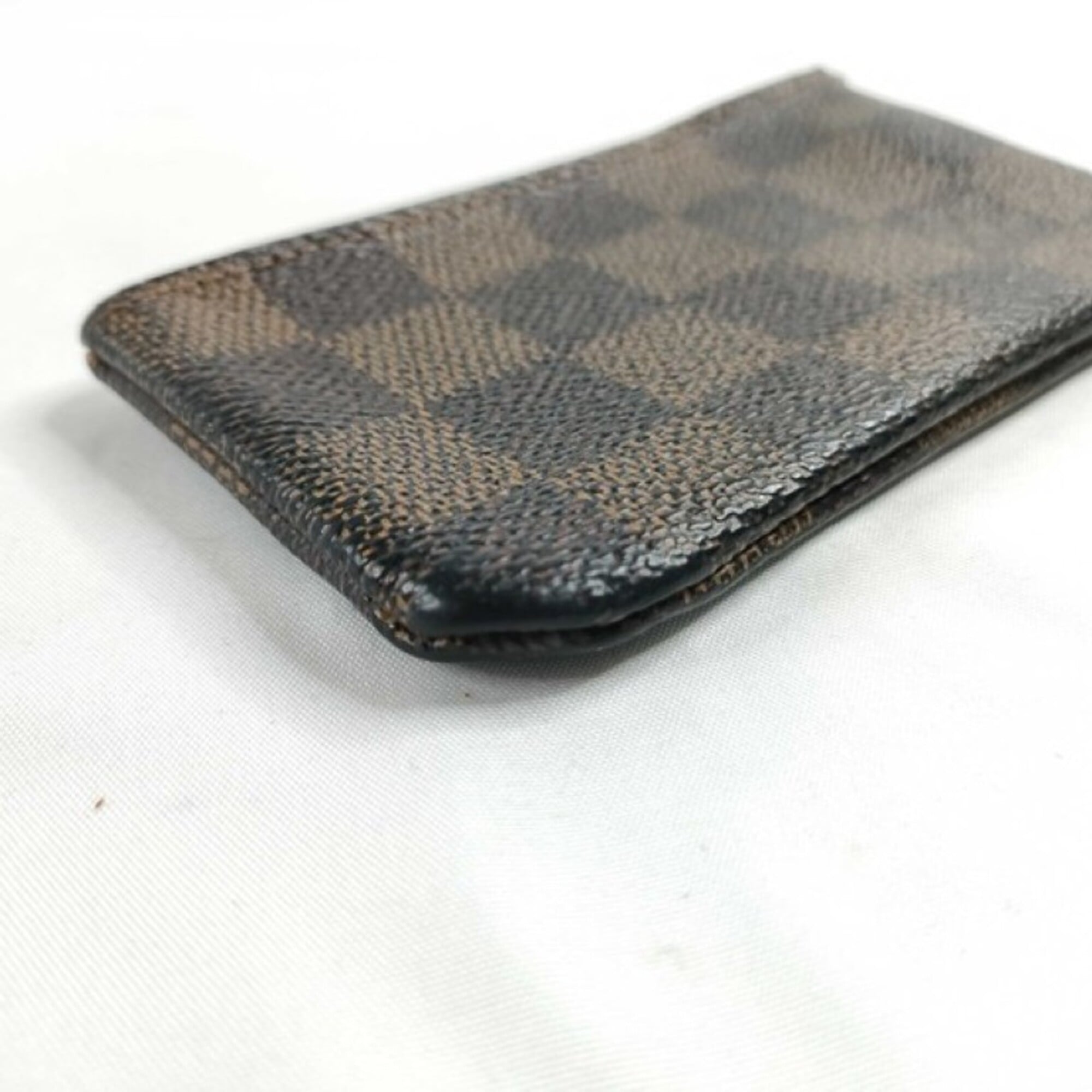 Louis Vuitton Brown Damier Canvas Ebene Damier Canvas Coin Purse/Coin Case (Pre-Owned)