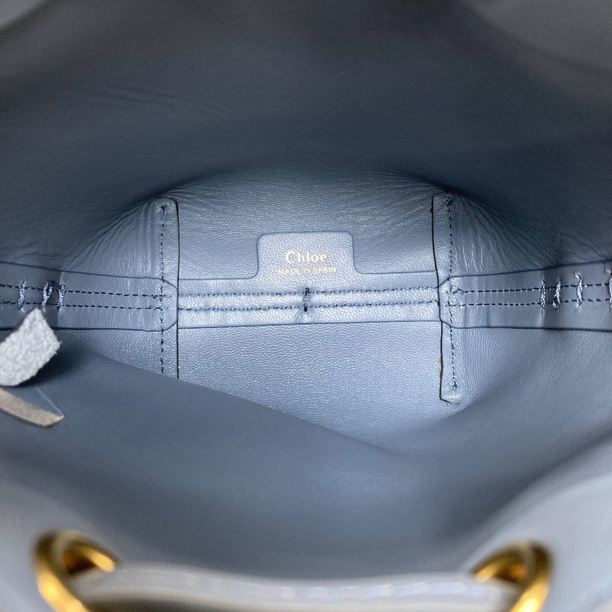 Chloé Light Blue Leather Shoulder Bag (Pre-Owned)