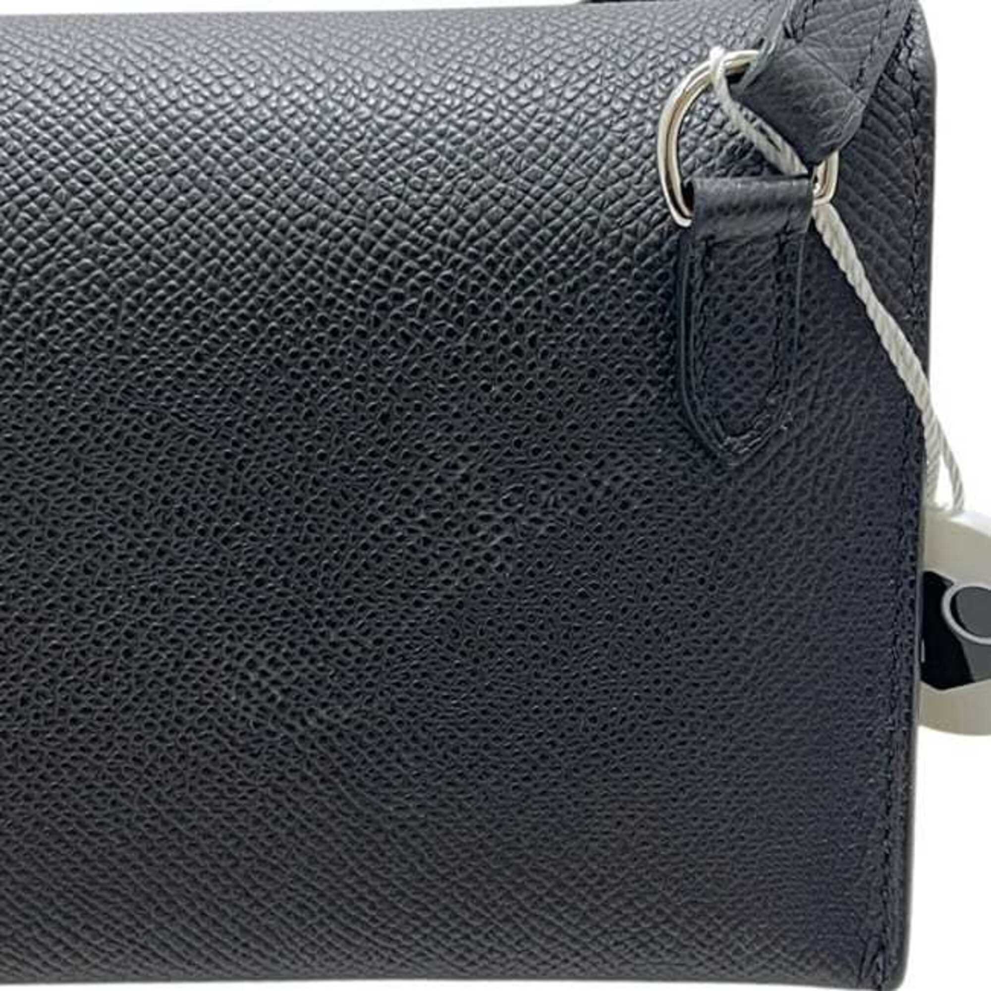 Hermes Black Leather Shoulder Bag (Pre-Owned)