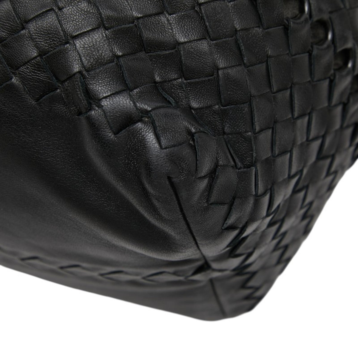 Bottega Veneta Black Leather Handbag Tote Bag (Pre-Owned)