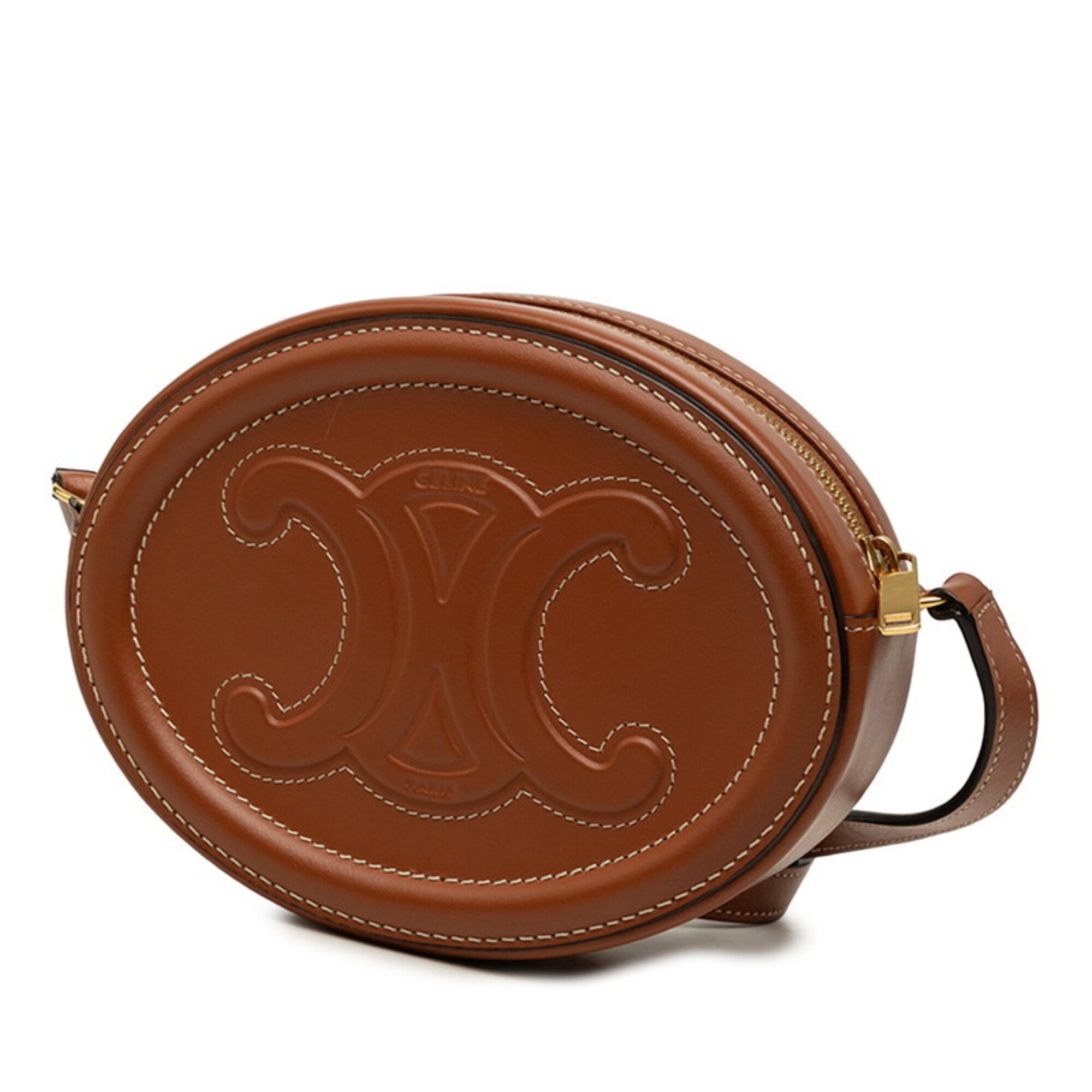 Celine Brown Leather Shoulder Bag (Pre-Owned)