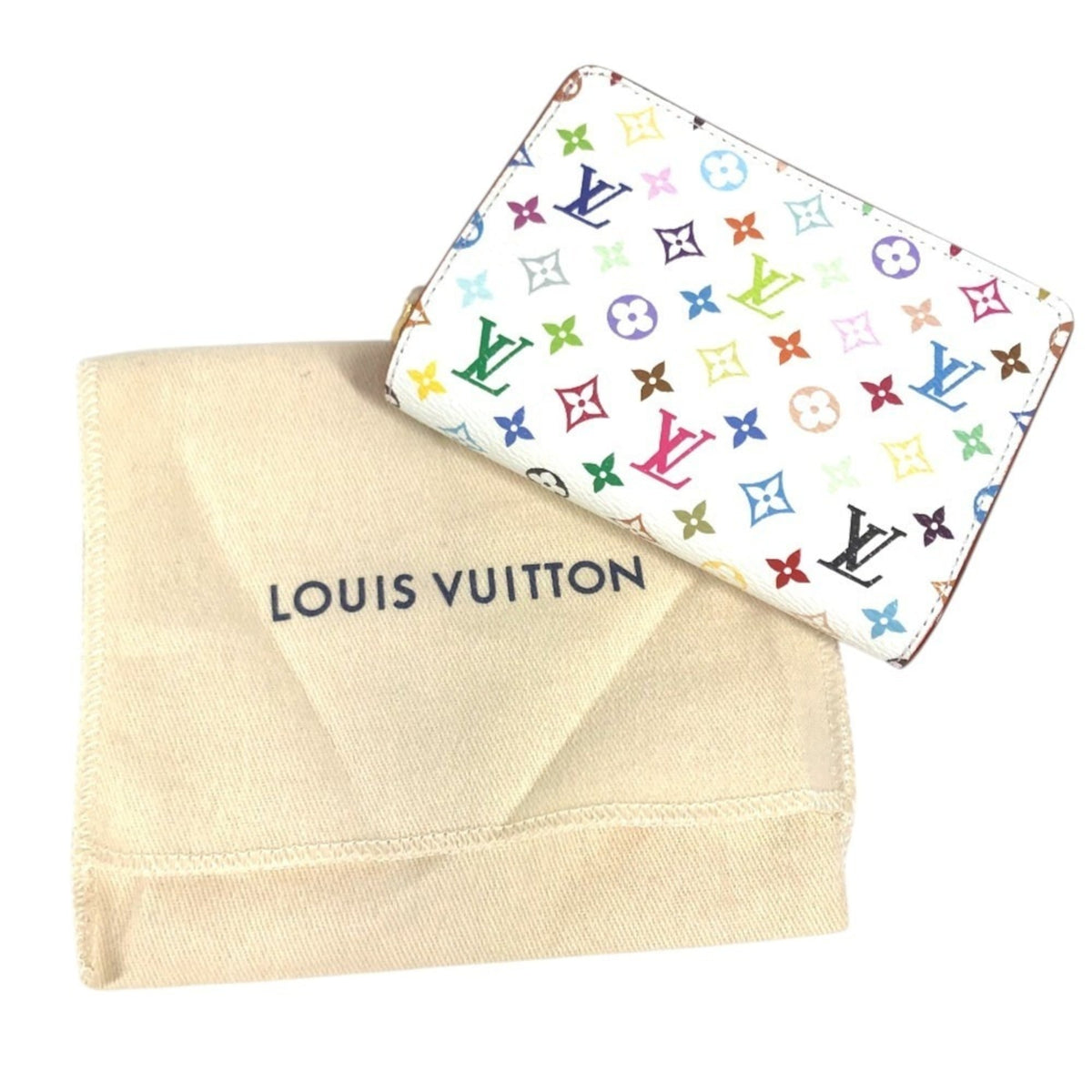 Louis Vuitton Pink White Monogram Multicolore Wallet (Bi-Fold) (Pre-Owned)