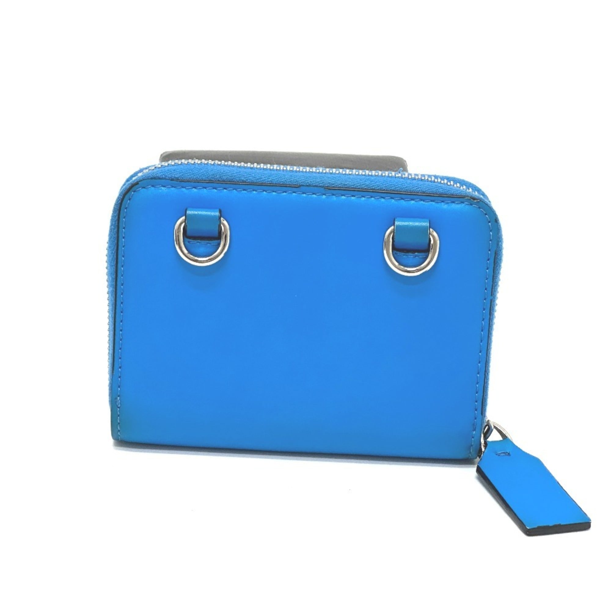 Valentino Blue Leather Long Wallet (Bi-Fold) (Pre-Owned)