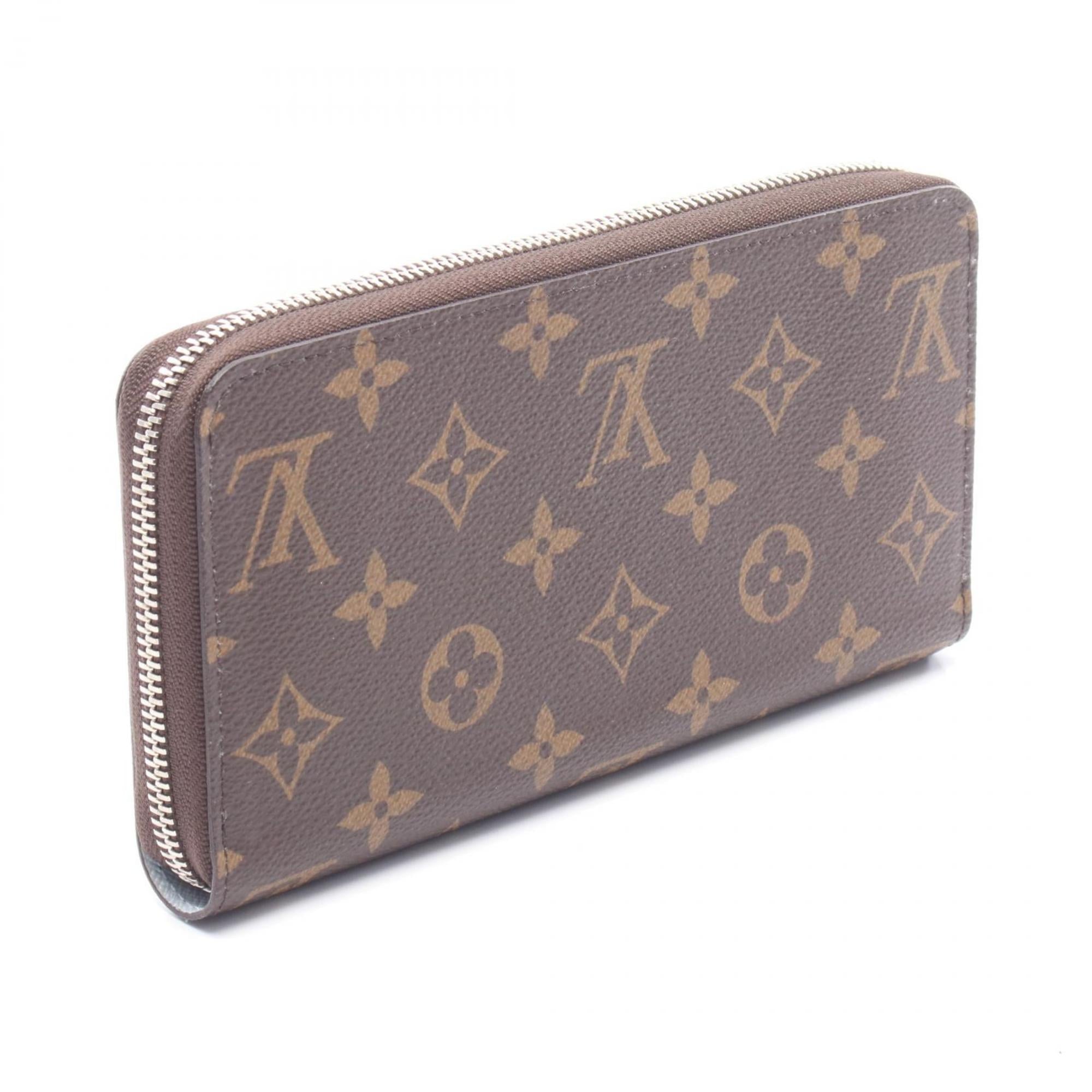Louis Vuitton Brown Light Blue Monogram Coated Canvas Long Wallet (Bi-Fold) (Pre-Owned)