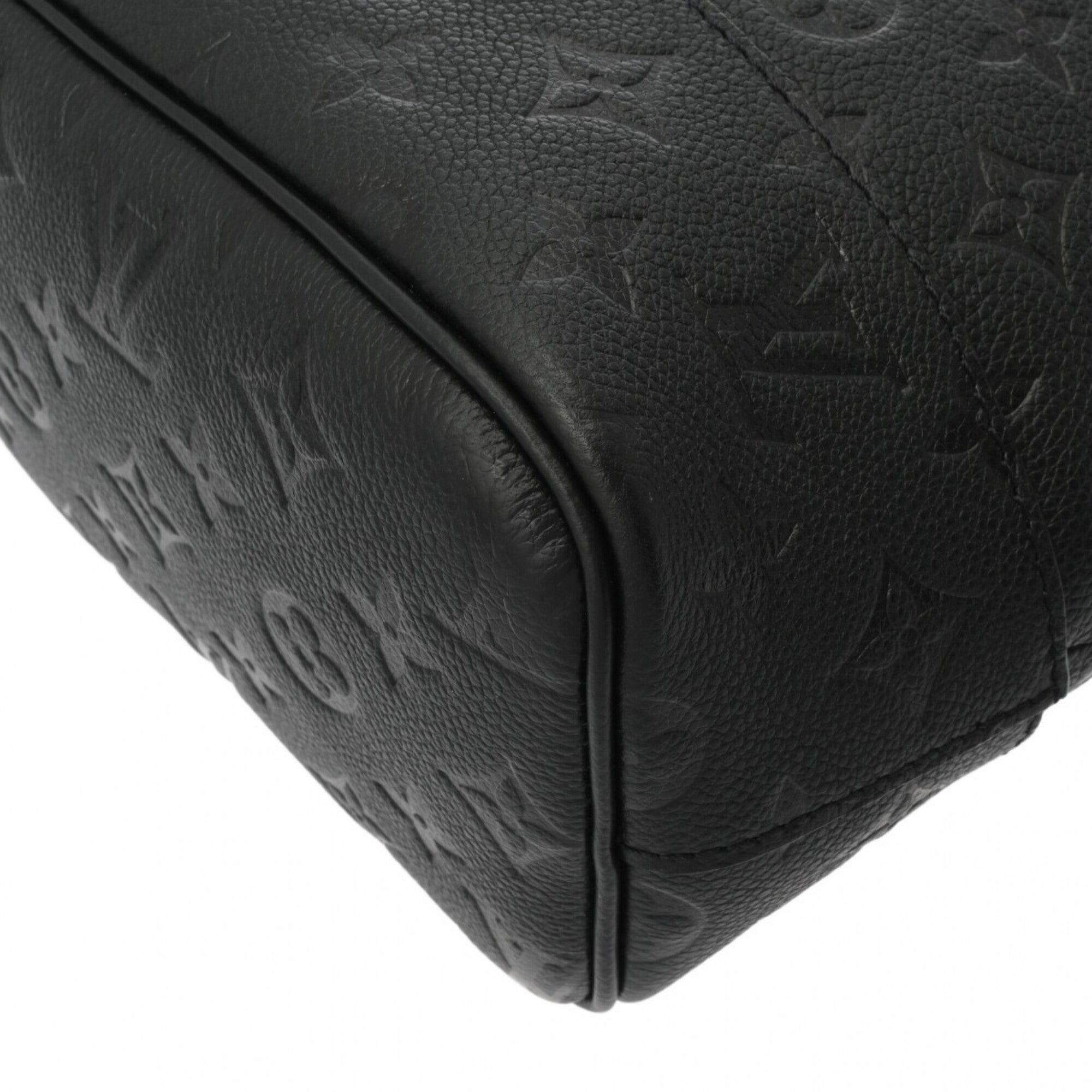 Louis Vuitton Noir Leather Tote Bag (Pre-Owned)