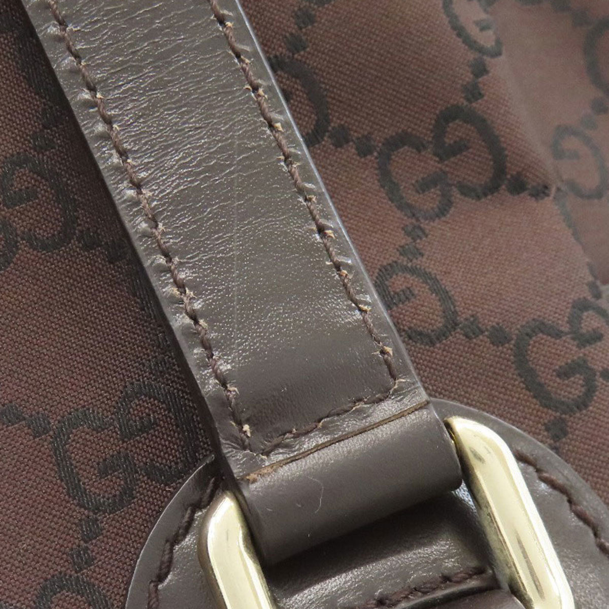 Gucci Dark Brown Nylon Tote Bag (Pre-Owned)