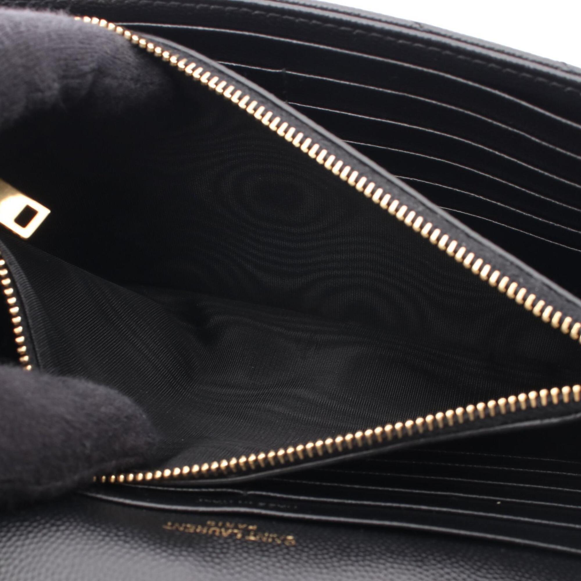 Saint Laurent Black Leather Handbag Shoulder Bag (Pre-Owned)