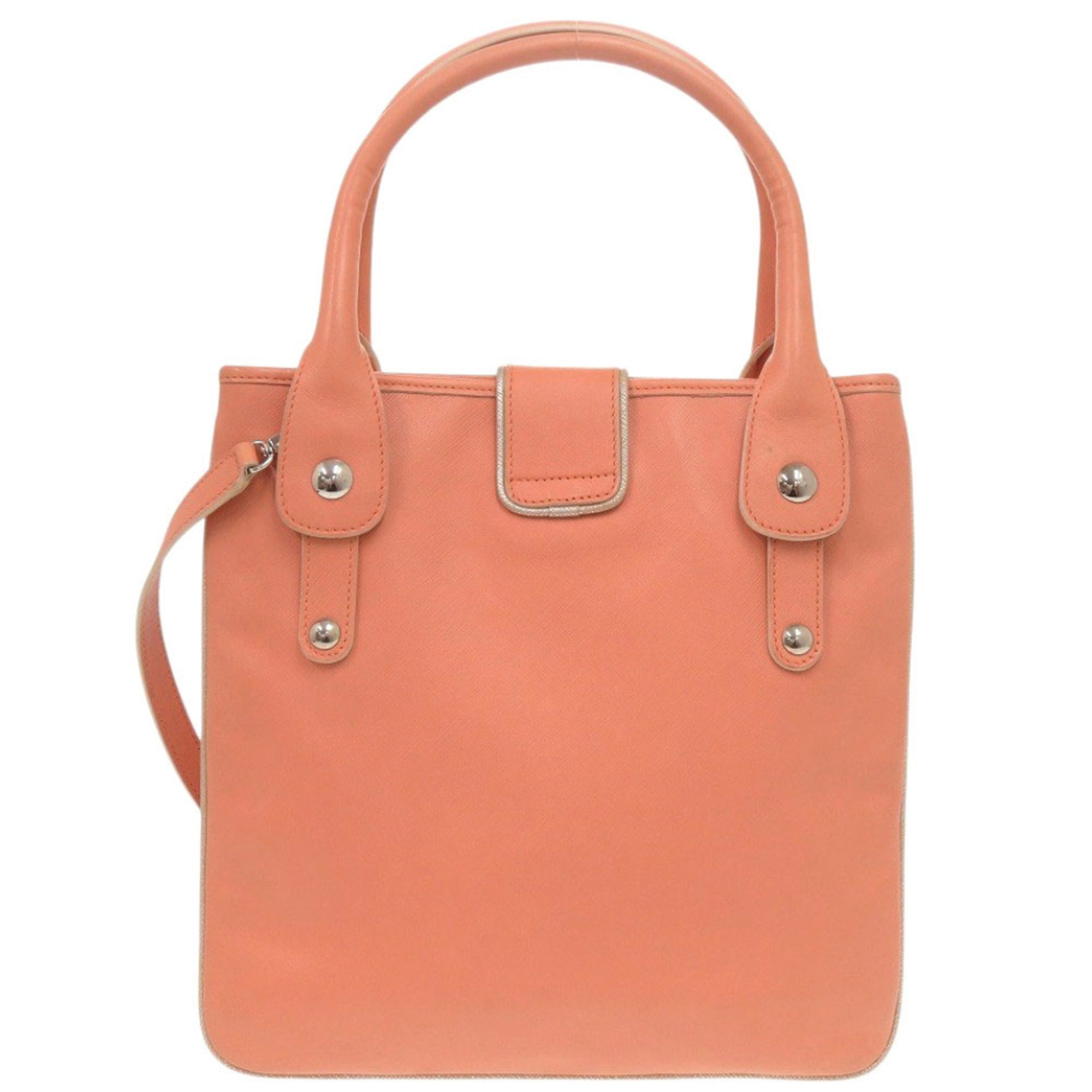 Salvatore Ferragamo Pink Leather Handbag Shoulder Bag (Pre-Owned)