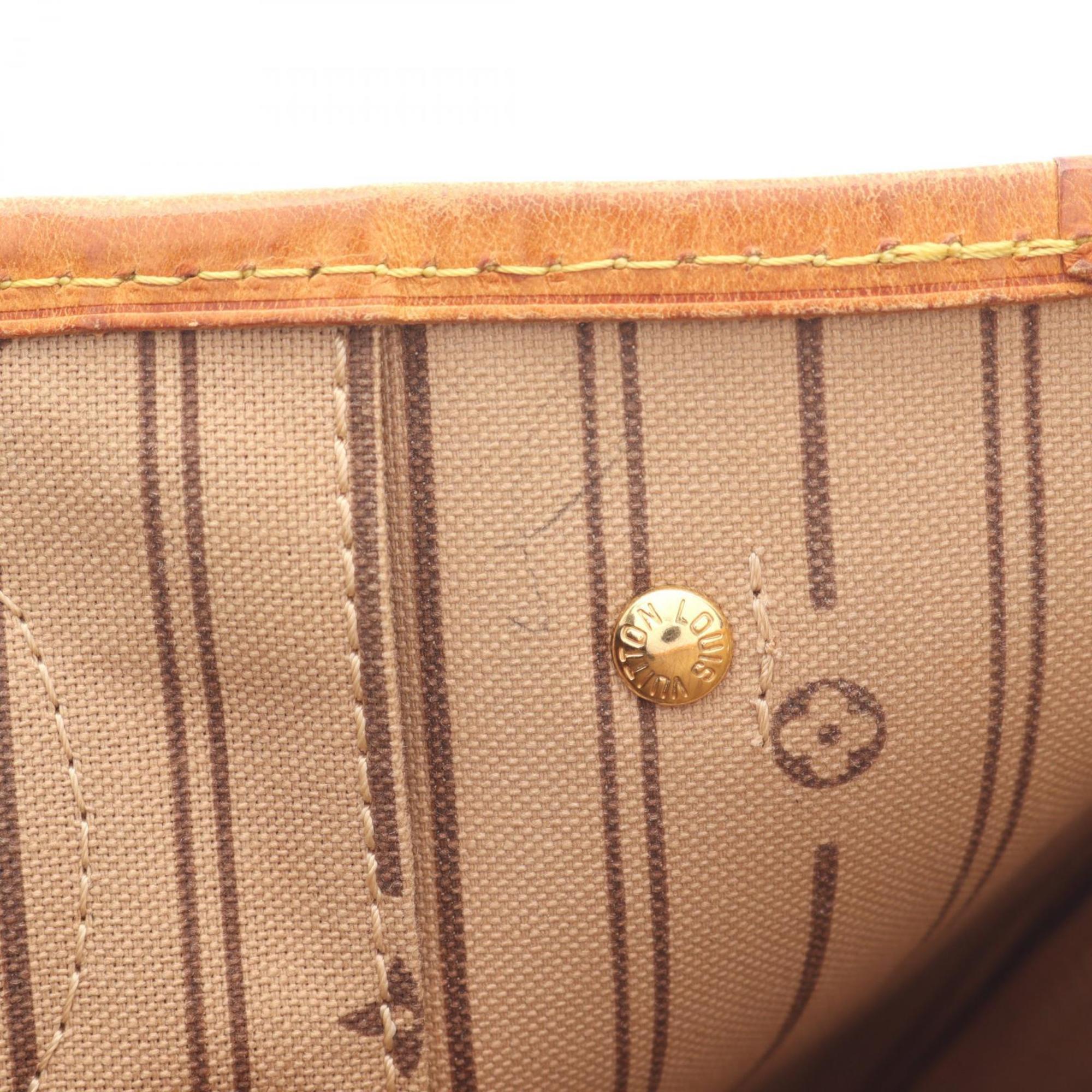 Louis Vuitton Brown Monogram Coated Canvas Leather Handbag Tote Bag (Pre-Owned)