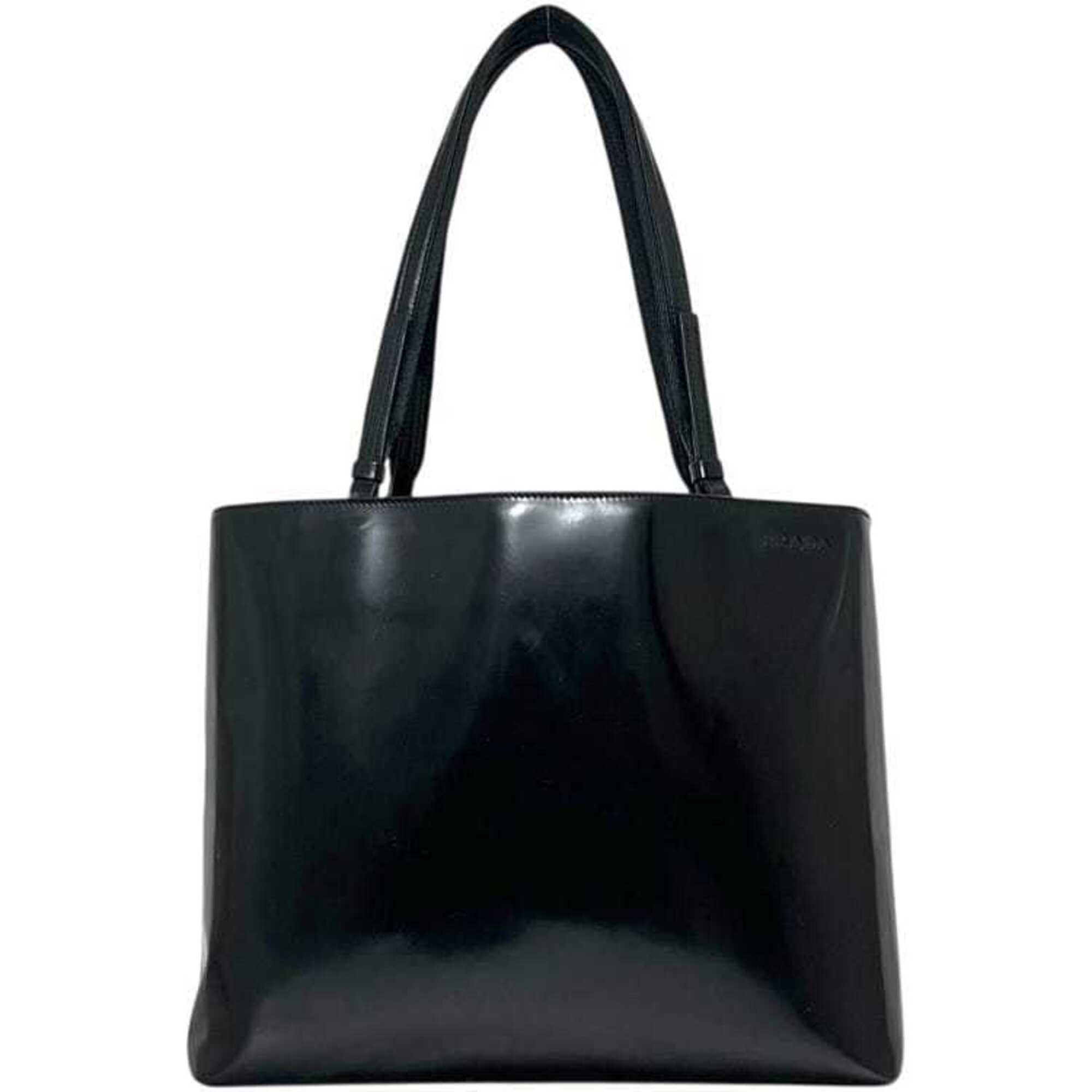 Prada Black Nero Leather Handbag Tote Bag (Pre-Owned)