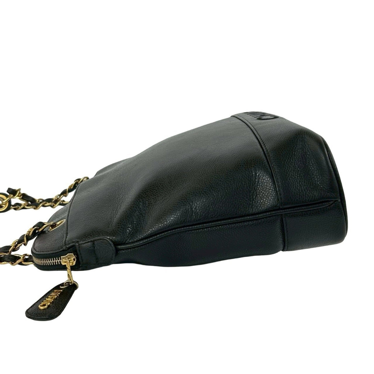 Chanel Black Grained Calfskin Shoulder Bag (Pre-Owned)