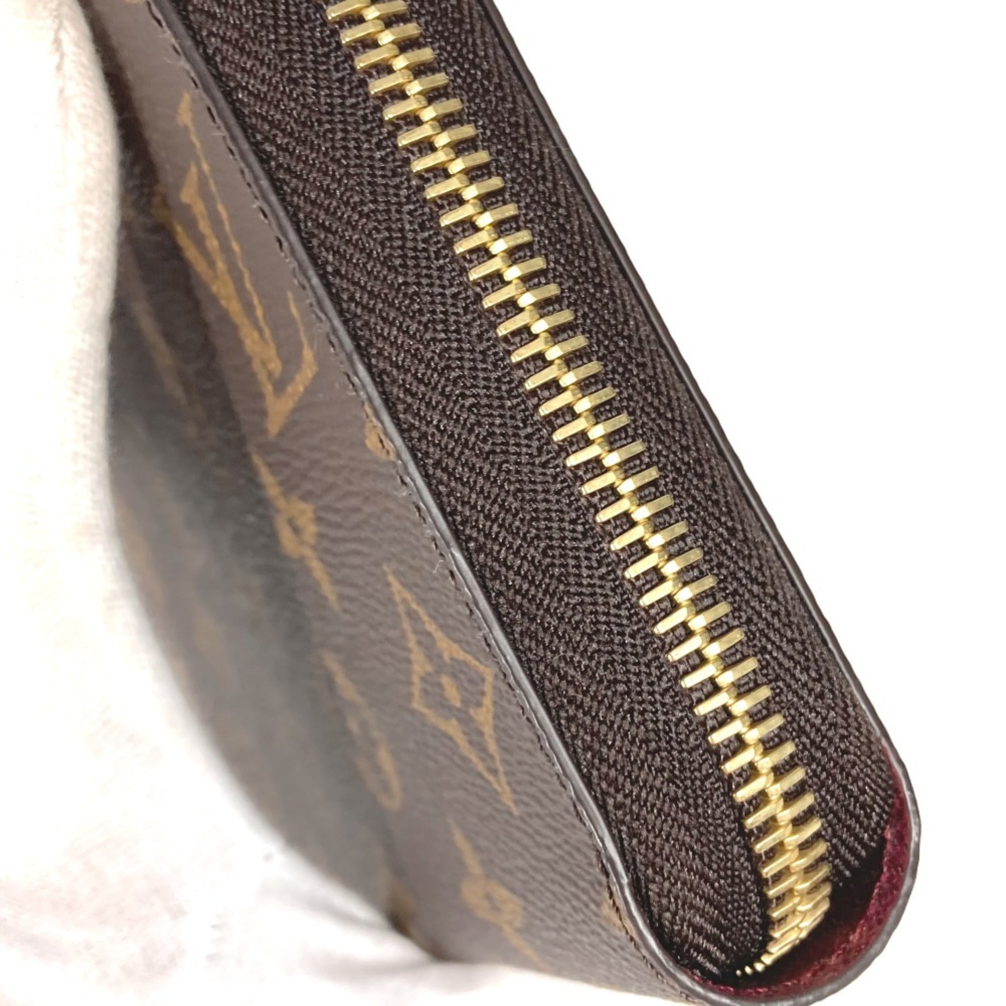 Louis Vuitton Brown Fuchsia Monogram Monogram Long Wallet (Bi-Fold) (Pre-Owned)