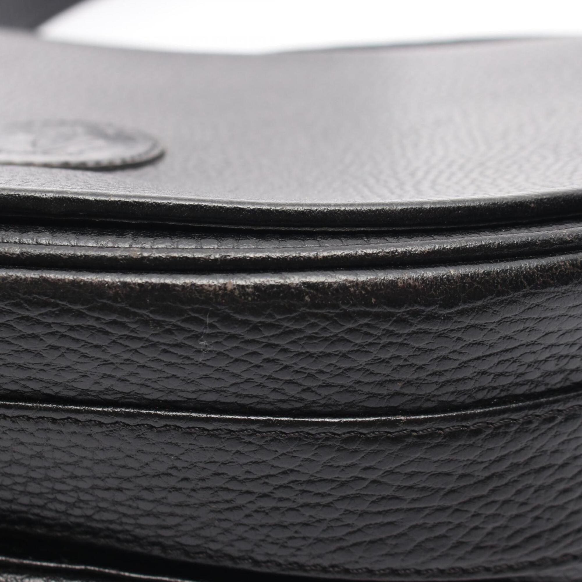 Cartier Black Leather Handbag Shoulder Bag (Pre-Owned)