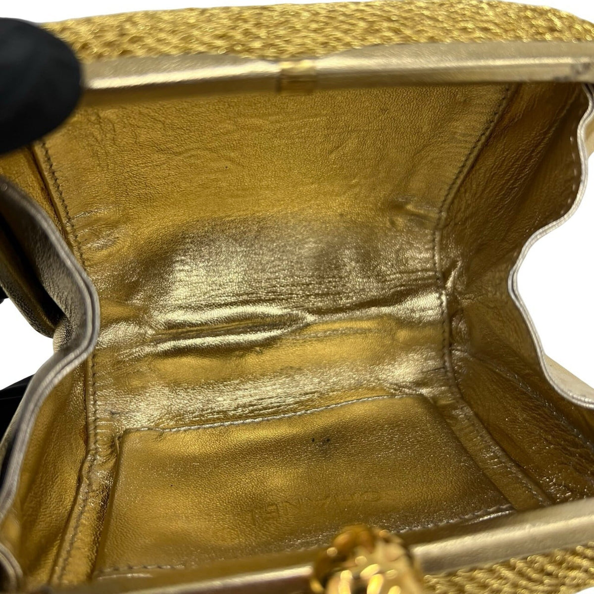 Chanel Gold Canvas Shoulder Bag (Pre-Owned)