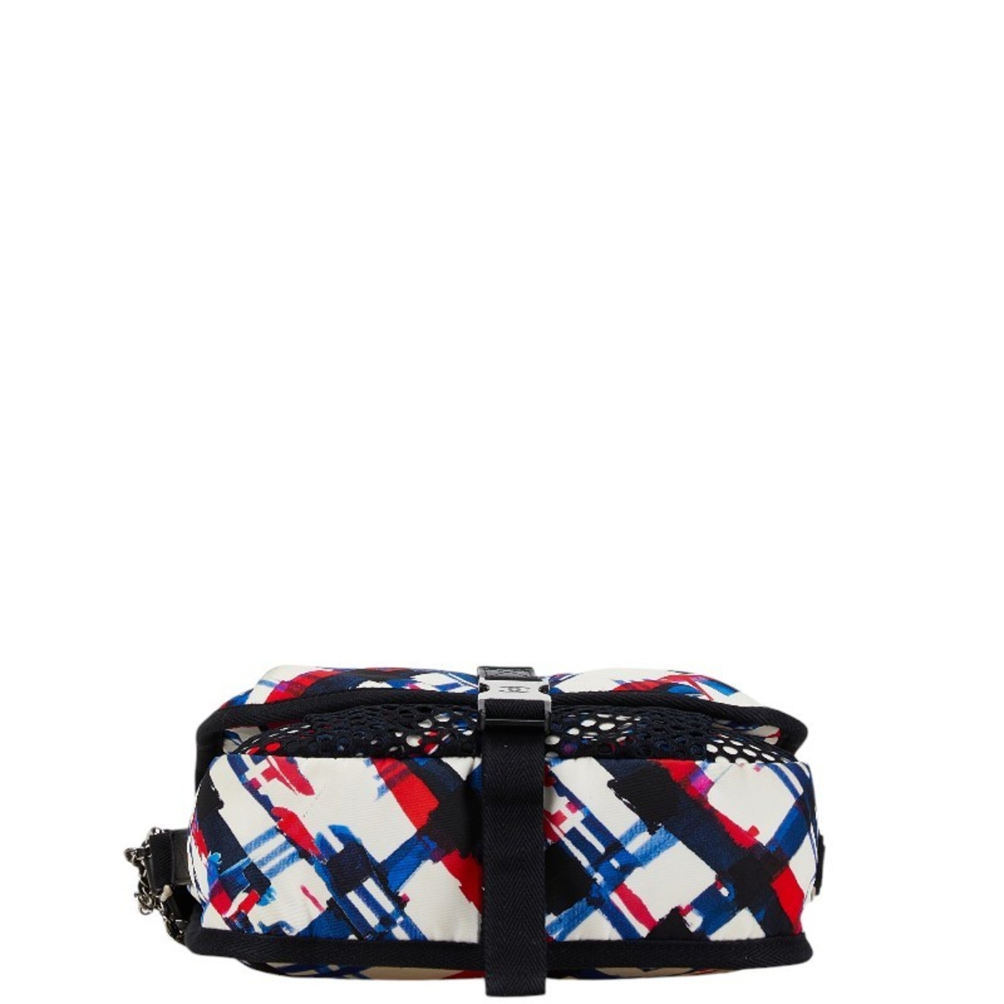 Chanel Multi-Color White Nylon Shoulder Bag (Pre-Owned)