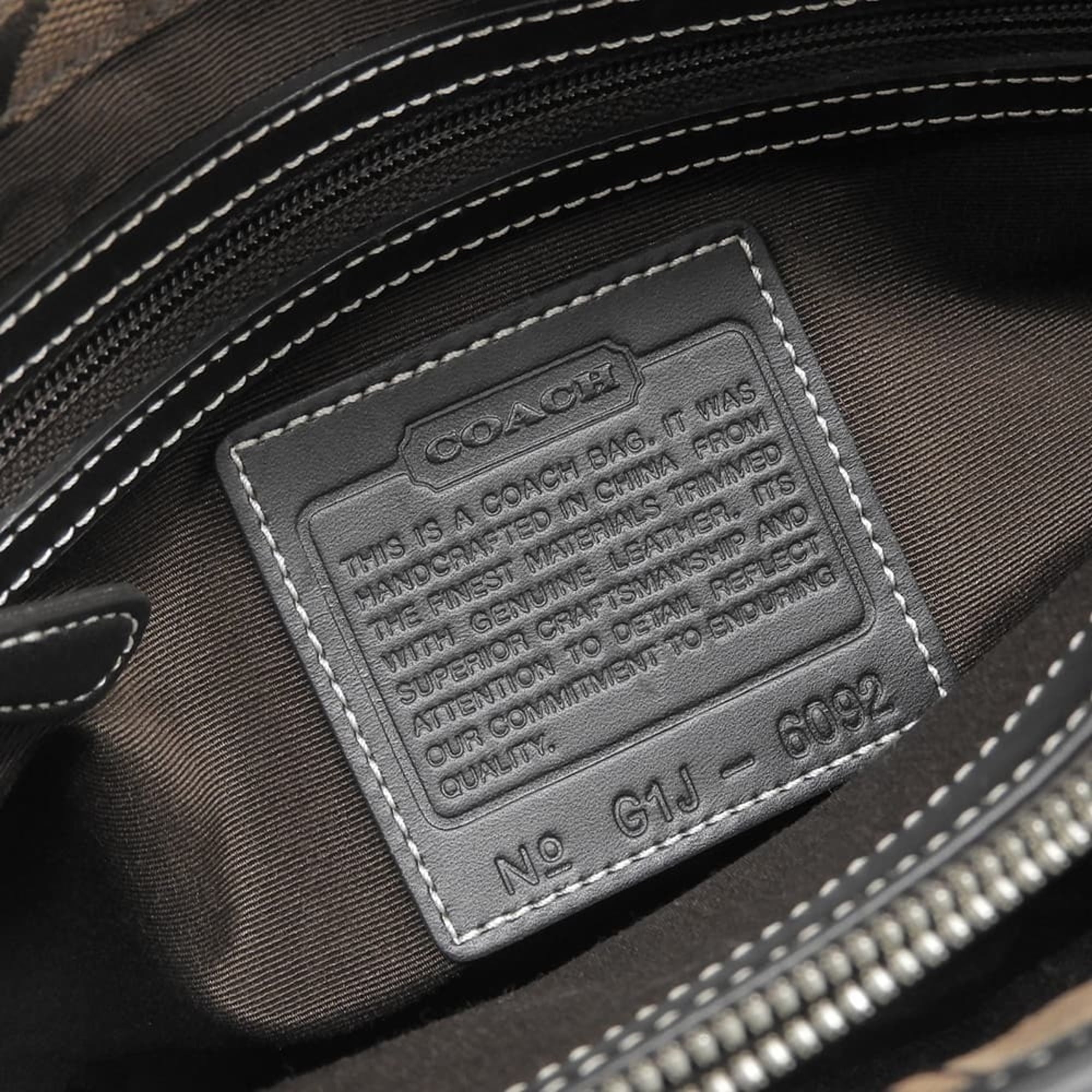 Coach Brown Canvas Leather Handbag (Pre-Owned)