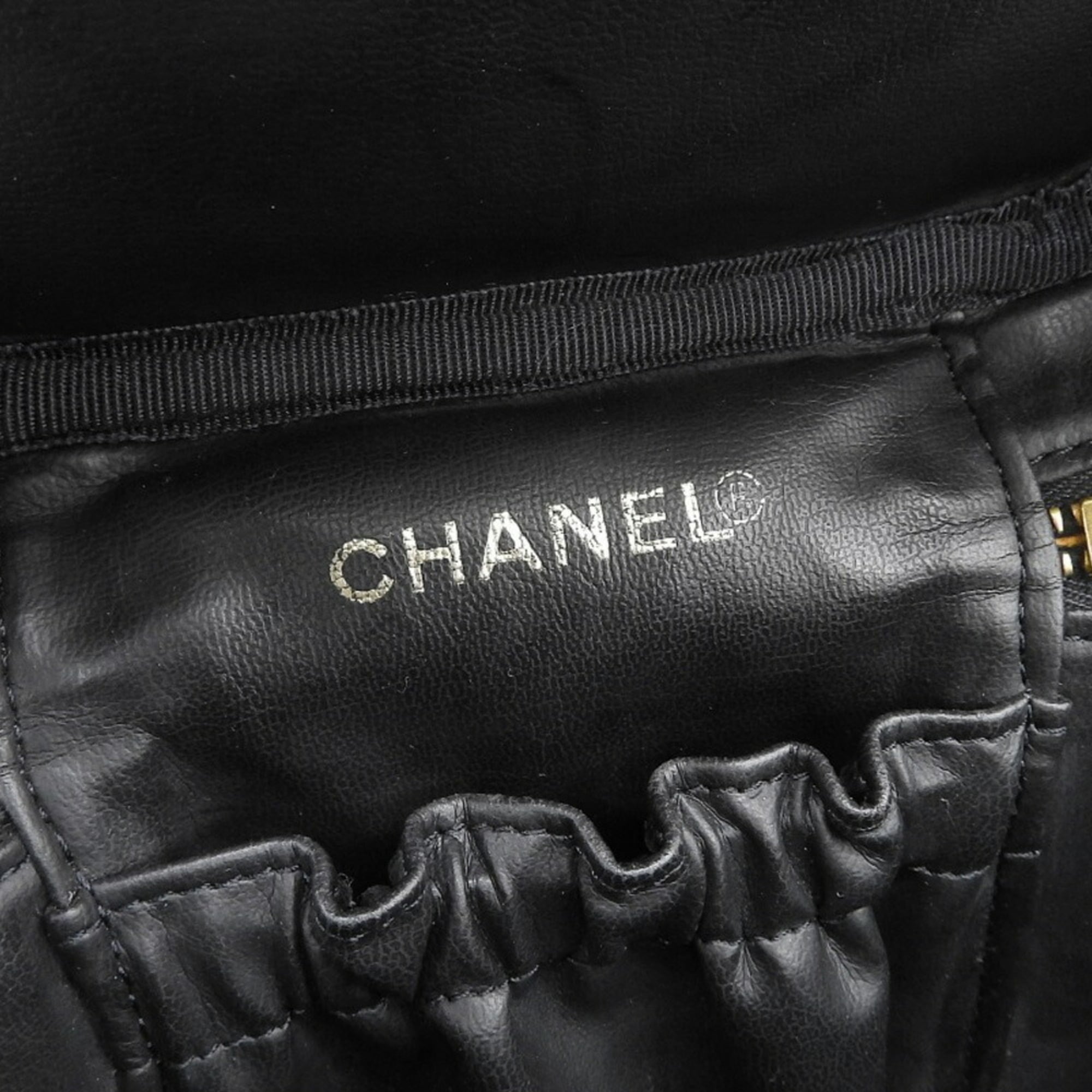 Chanel Black Grained Calfskin Vanity Bag (Pre-Owned)