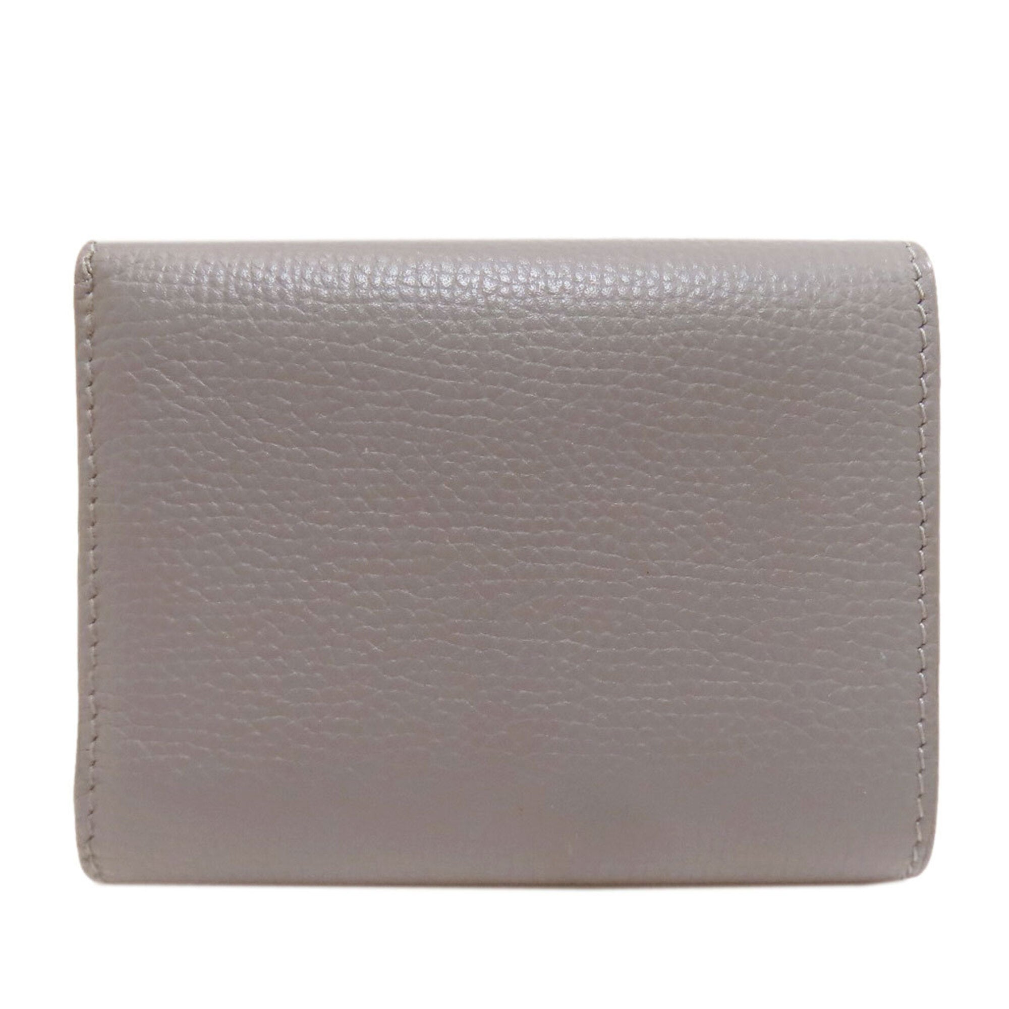 Loewe Gray Leather Wallet (Tri-Fold) (Pre-Owned)