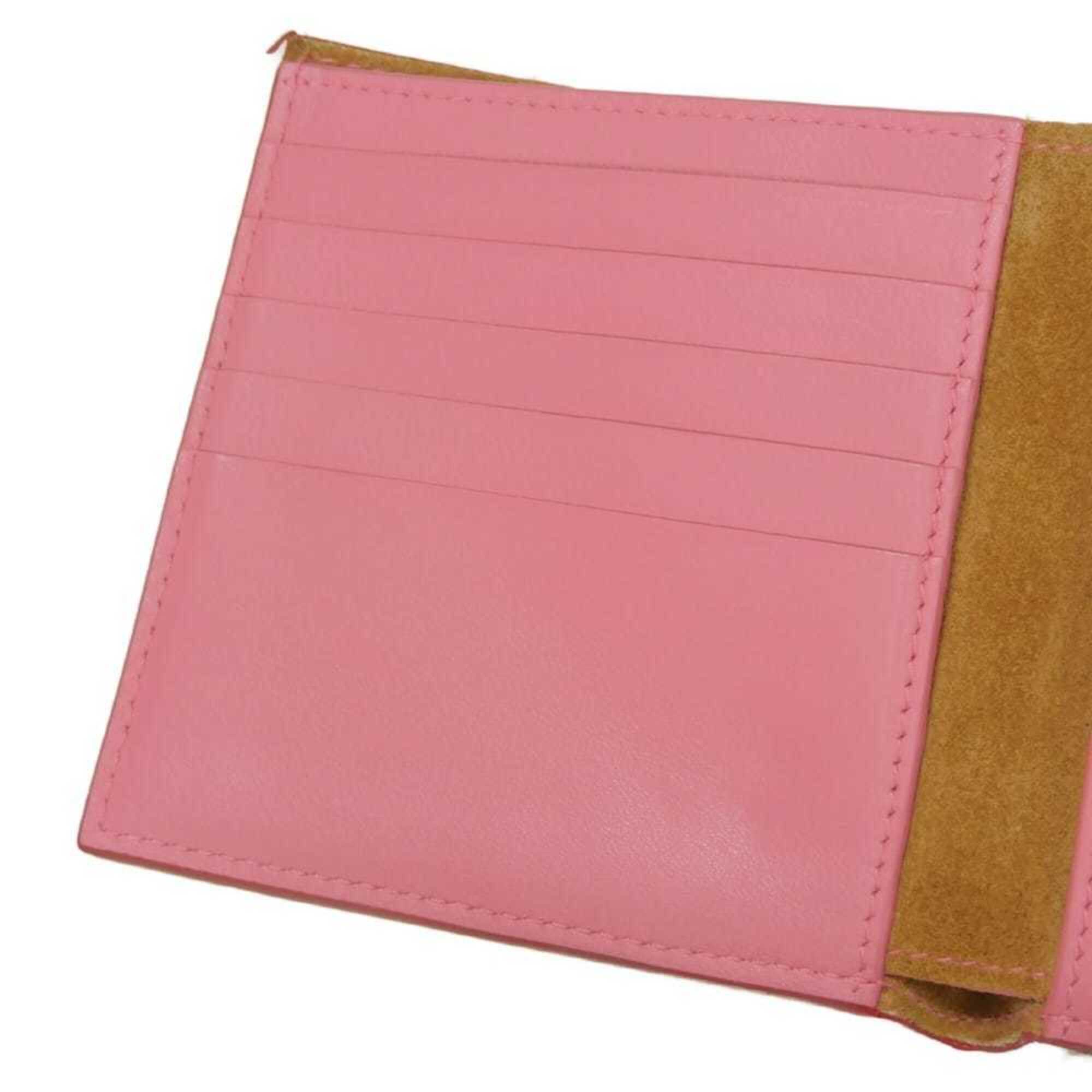 Bottega Veneta Intrecciato Red Color Leather Long Bill Wallet (Bi-Fold) (Pre-Owned)