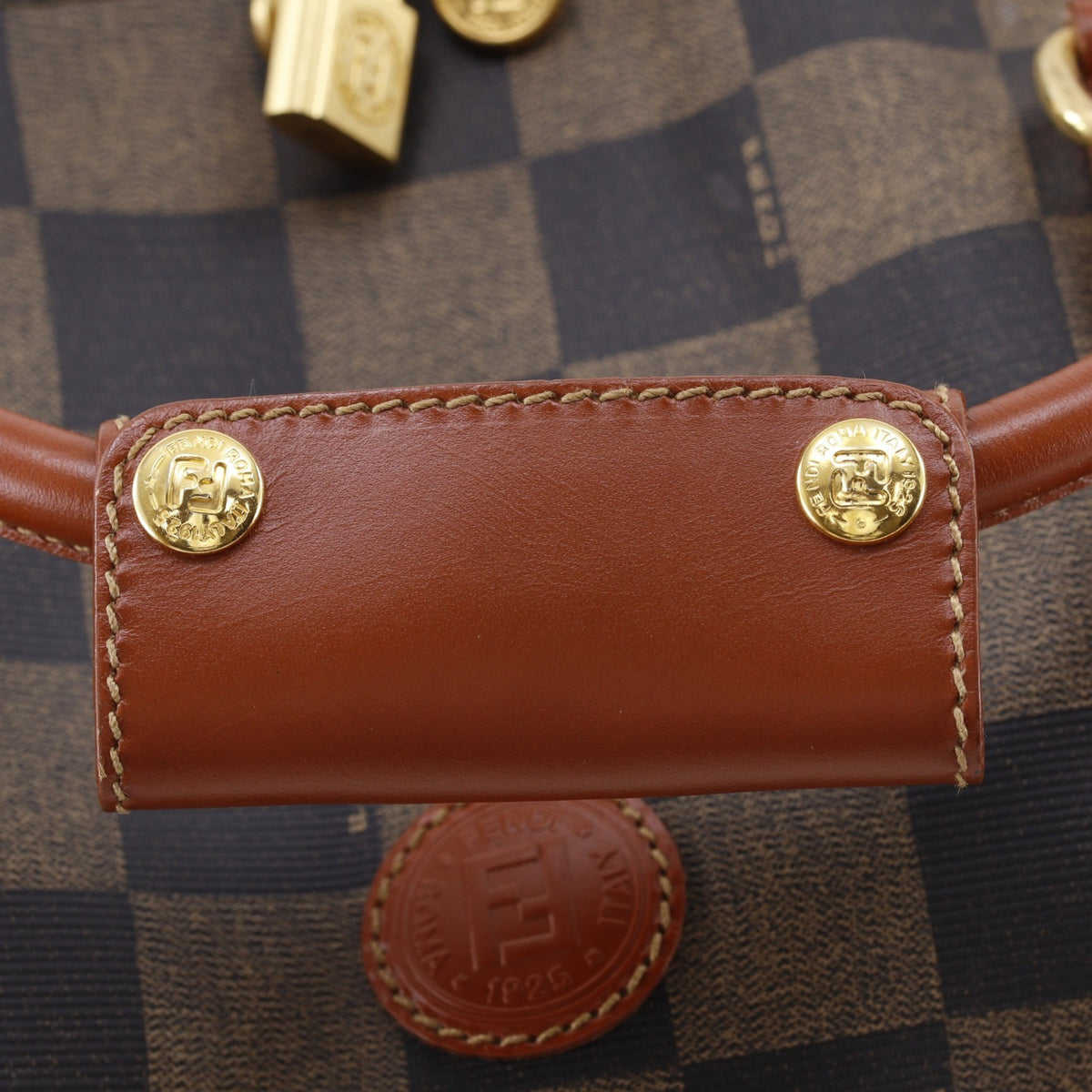 Fendi Brown Pvc Boston Bag (Pre-Owned)