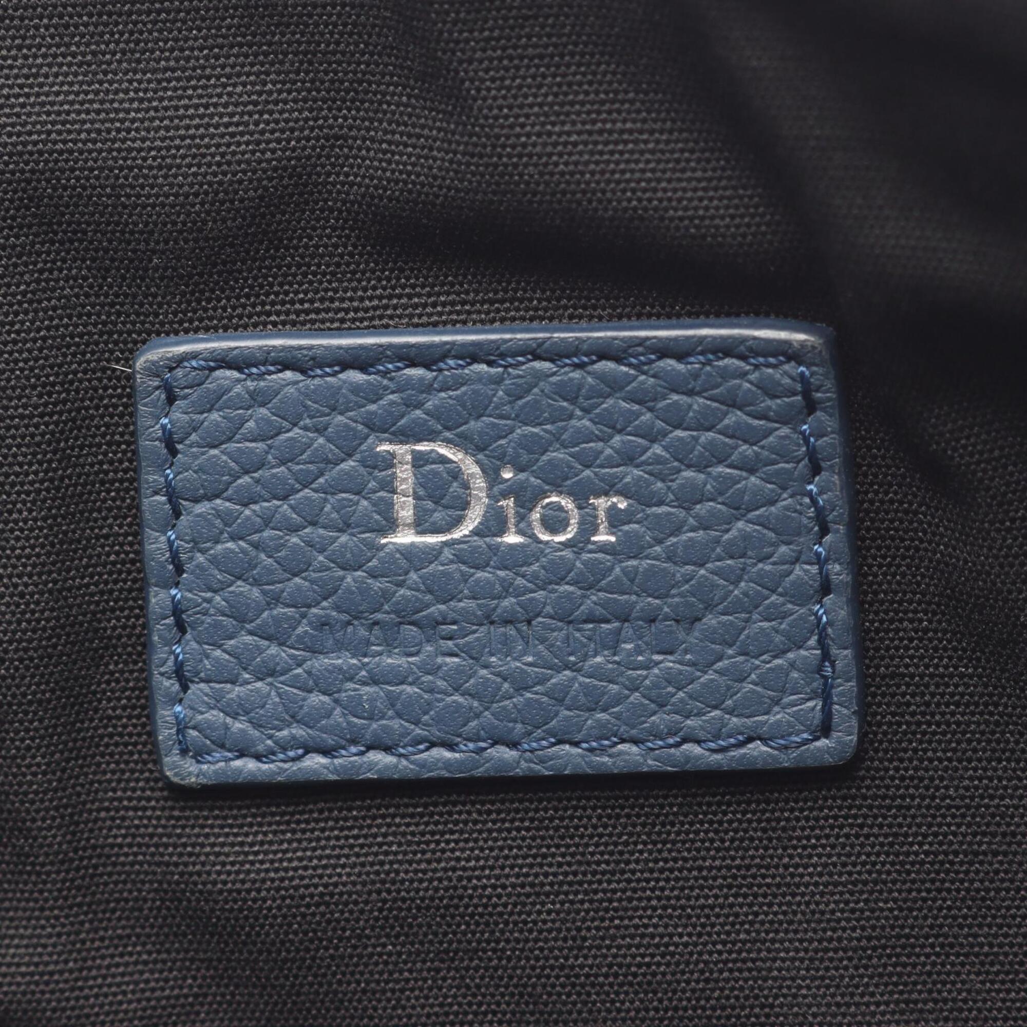 Christian Dior Blue Leather Handbag Shoulder Bag (Pre-Owned)