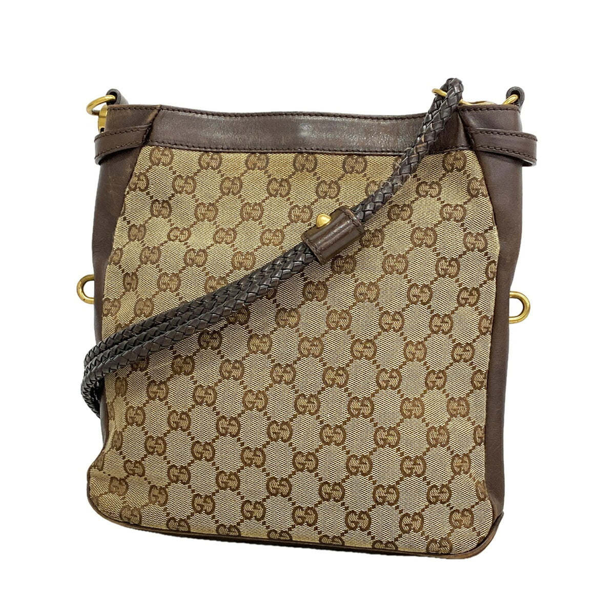 Gucci Brown Canvas Shoulder Bag (Pre-Owned)