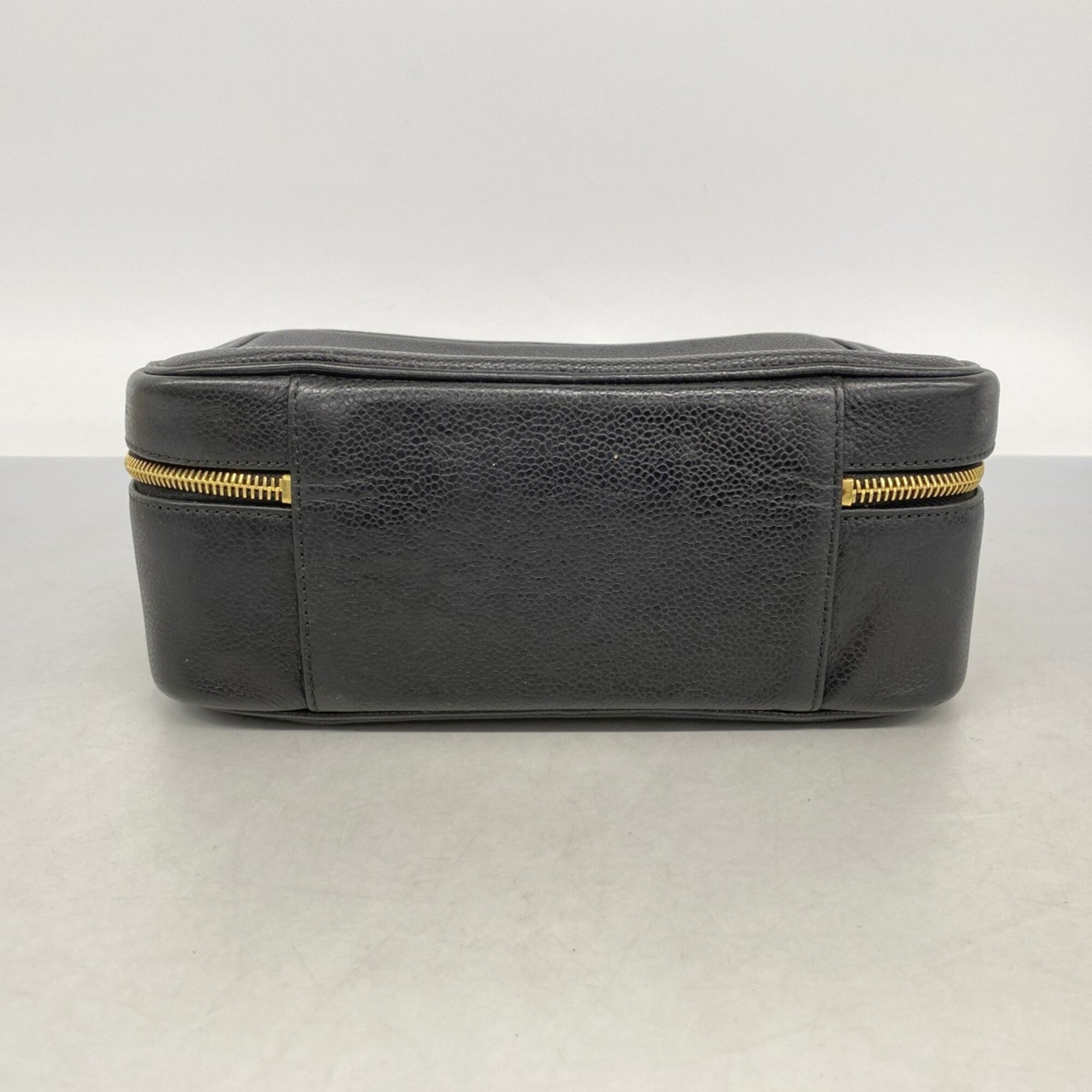 Chanel Black Grained Calfskin Vanity Bag (Pre-Owned)