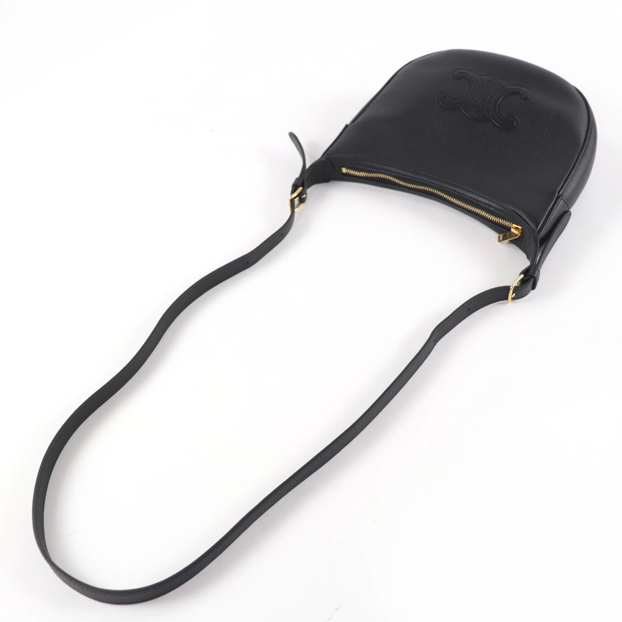 Celine Black Leather Handbag Shoulder Bag (Pre-Owned)