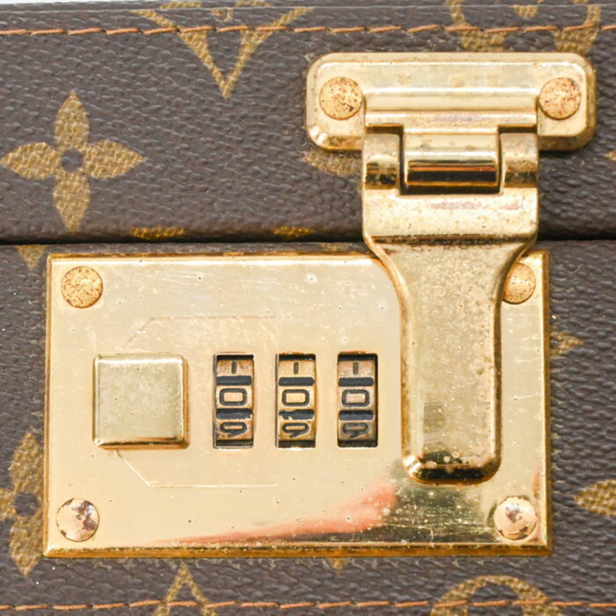 Louis Vuitton Brown Monogram Leather Attaché Case (Pre-Owned)