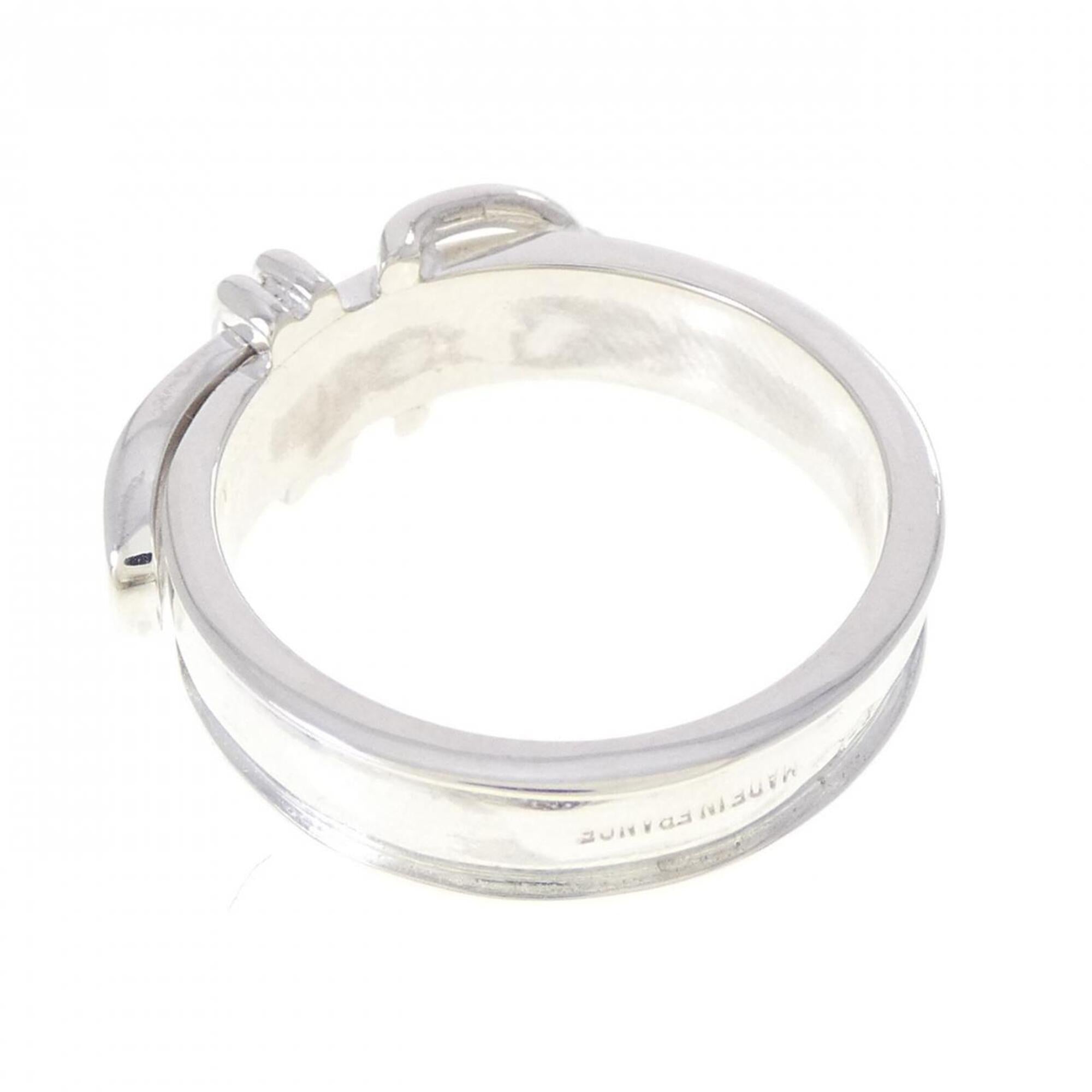 Hermes Silver 925 Band Ring (Pre-Owned)