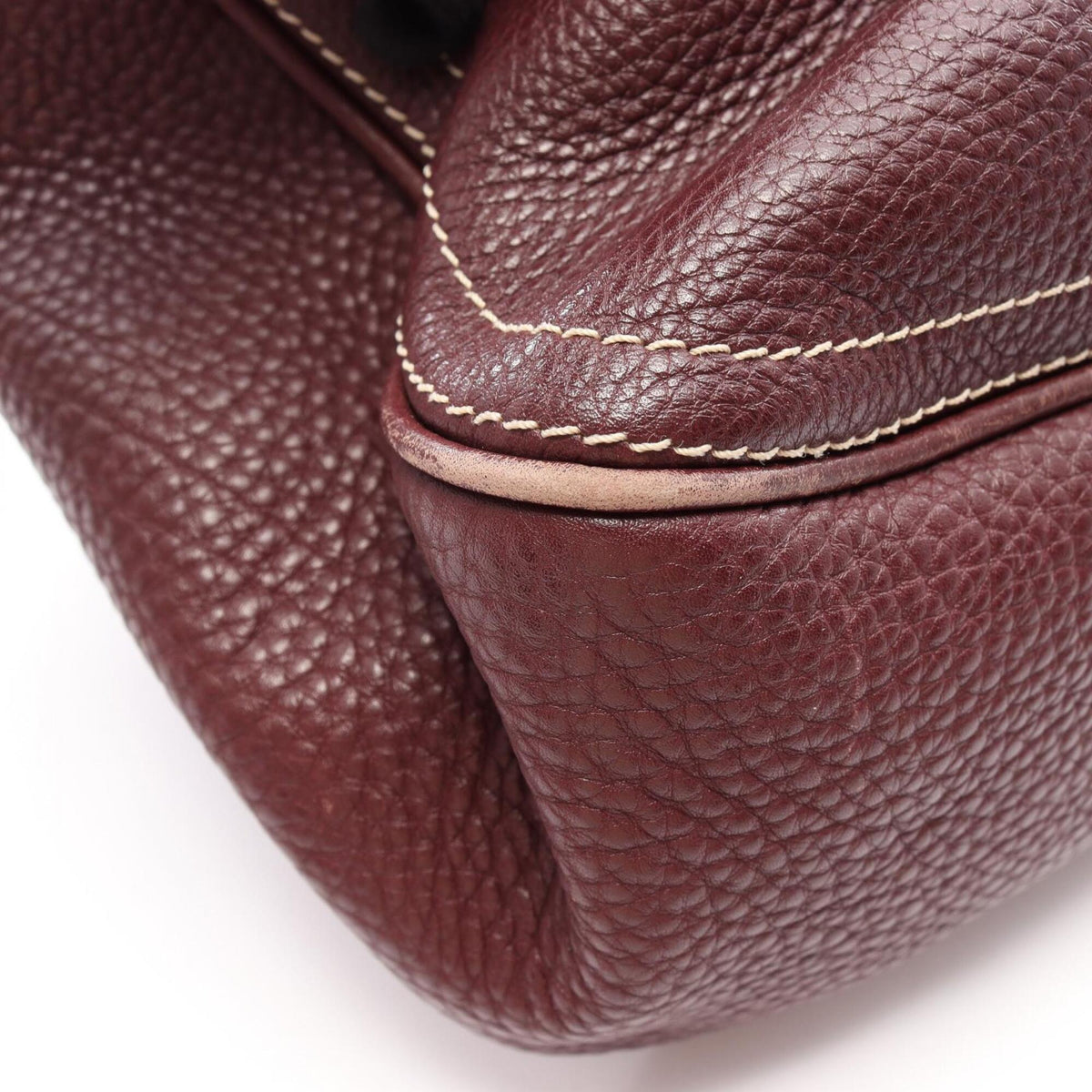 Celine Bordeaux Leather Handbag (Pre-Owned)