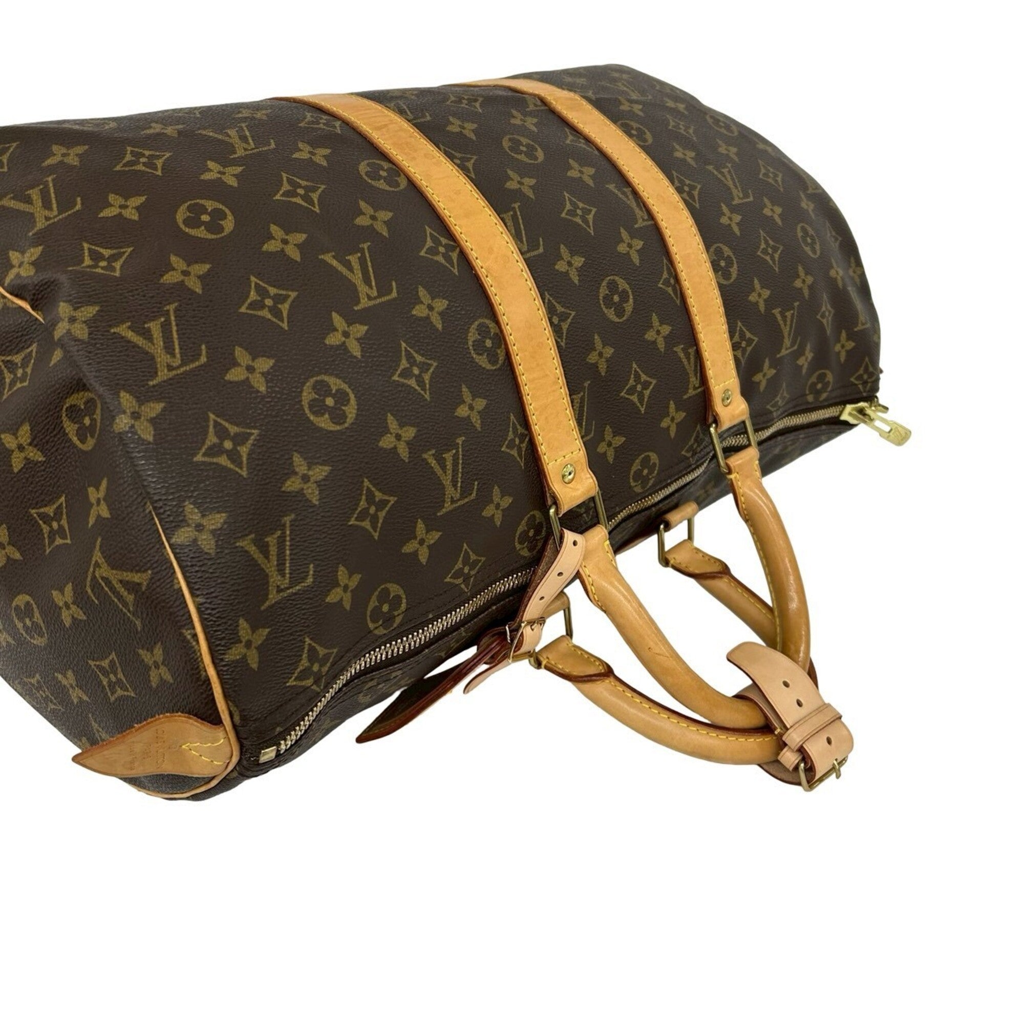 Louis Vuitton Brown Leather Pvc Boston Bag Handbag (Pre-Owned)