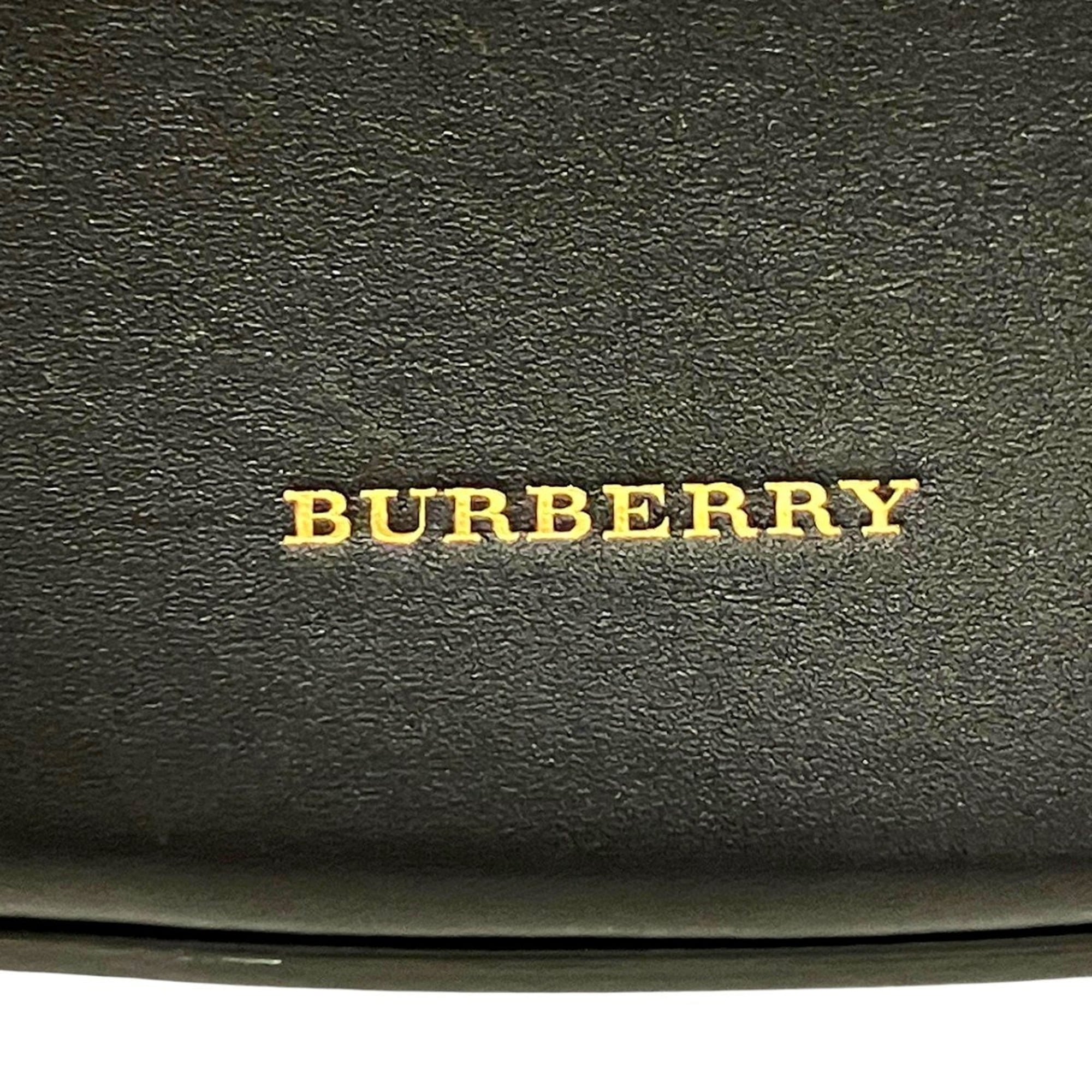 Burberry Black Leather Pouch Shoulder Bag (Pre-Owned)