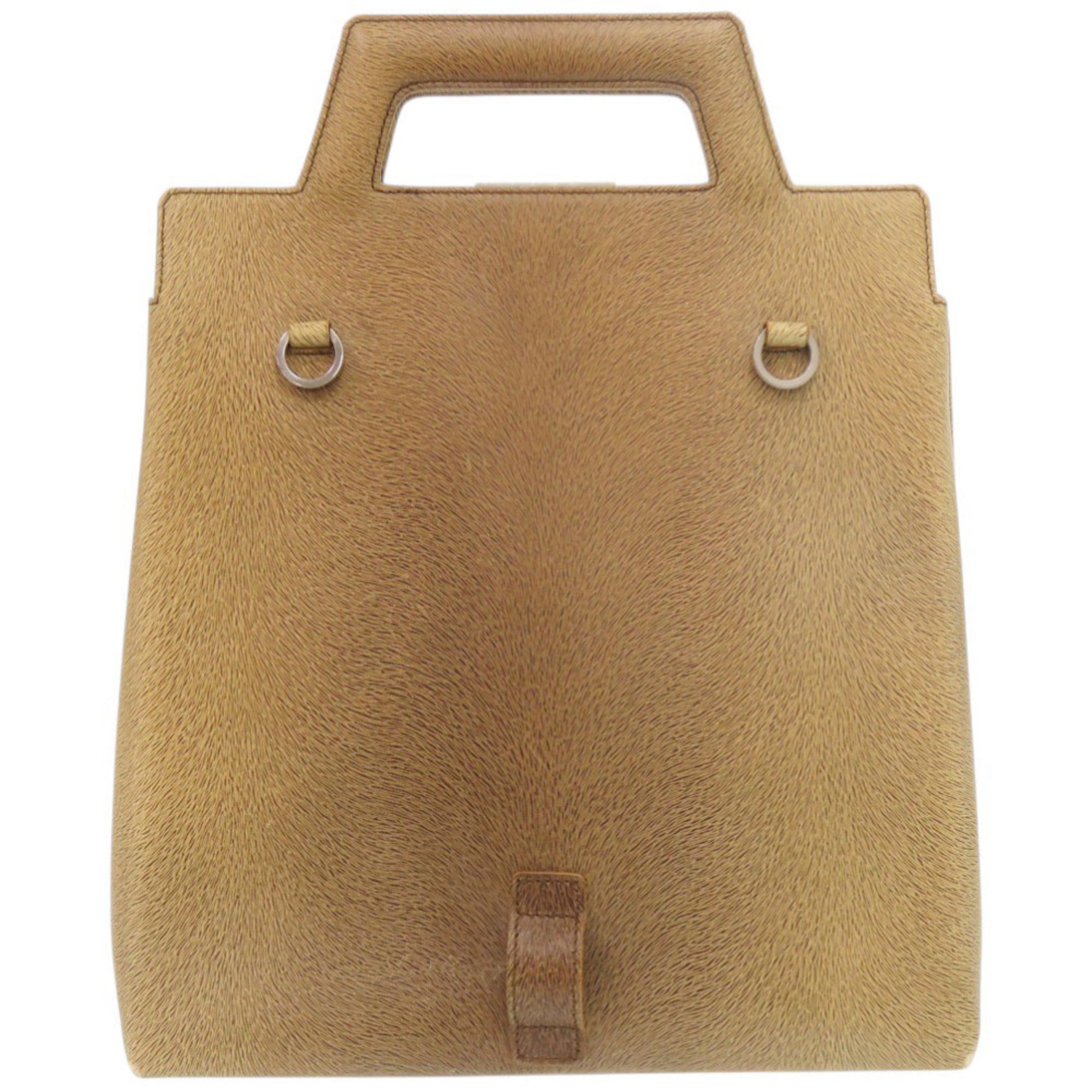 Salvatore Ferragamo Brown Leather Handbag (Pre-Owned)