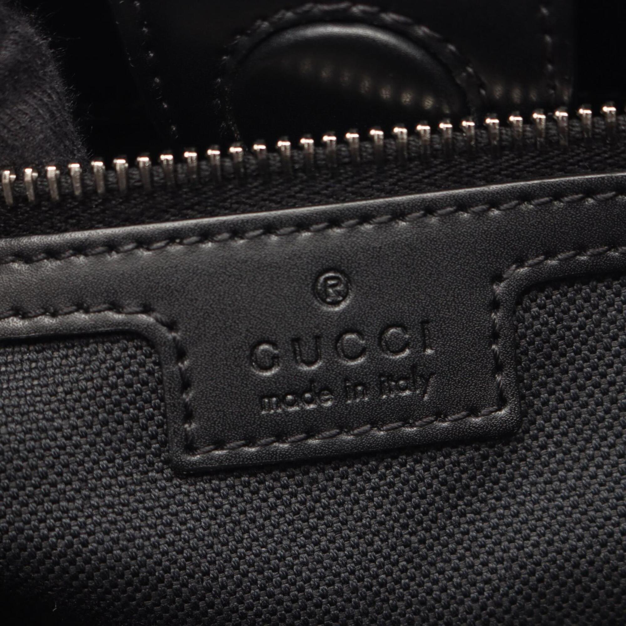 Gucci Black Pvc Leather Handbag Tote Bag (Pre-Owned)