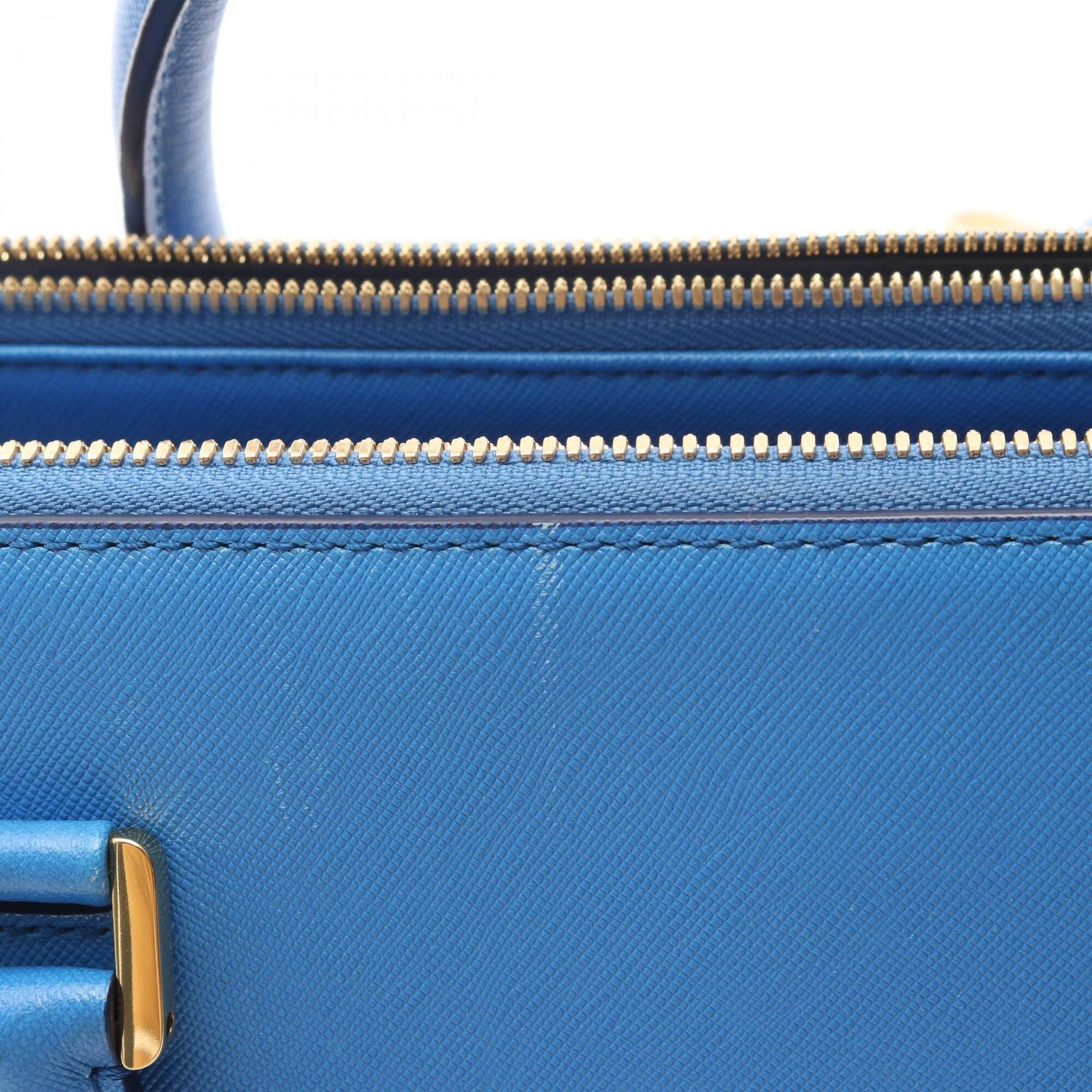 Mcm Blue Leather Handbag (Pre-Owned)