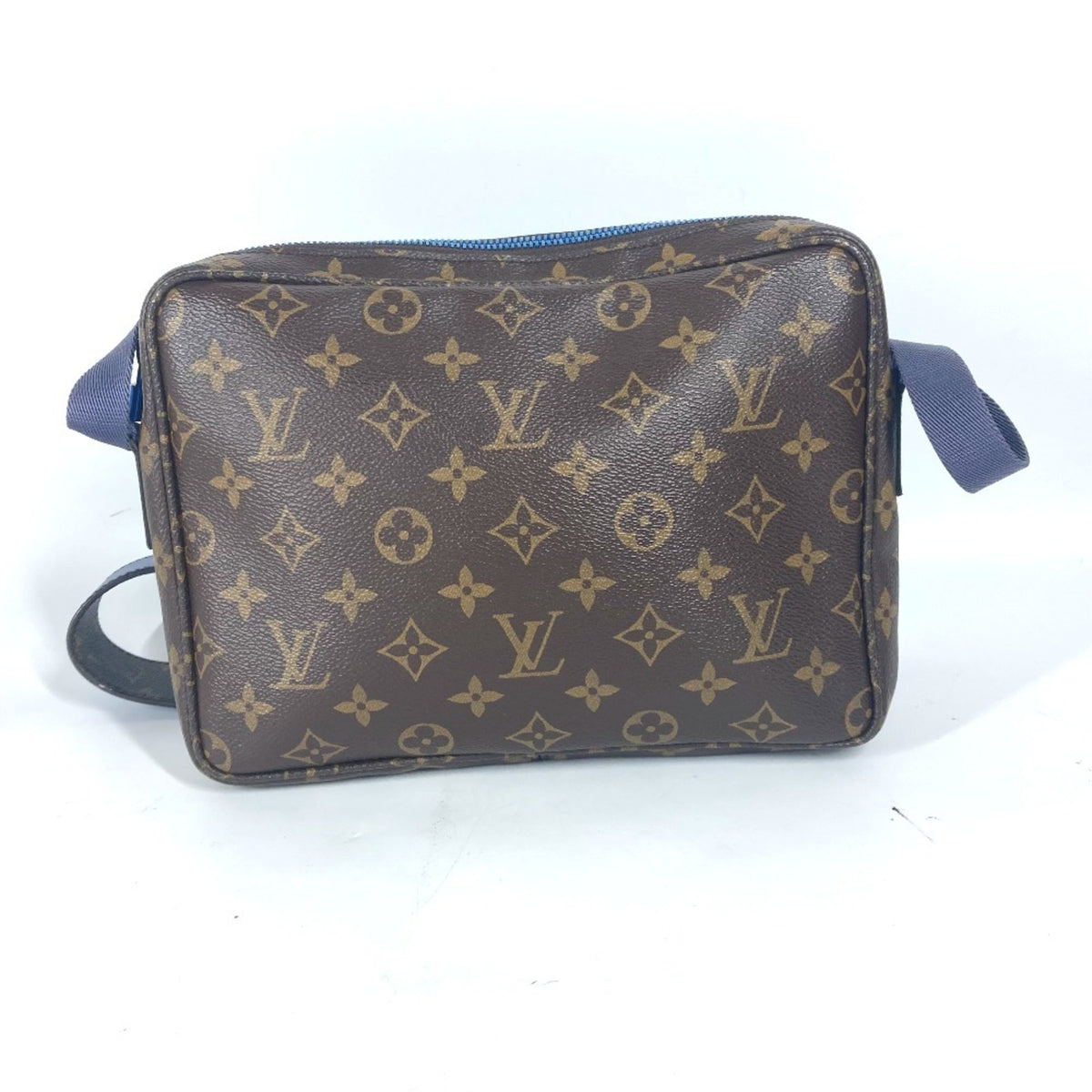 Louis Vuitton Blue Brown Monogram Shoulder Bag (Pre-Owned)