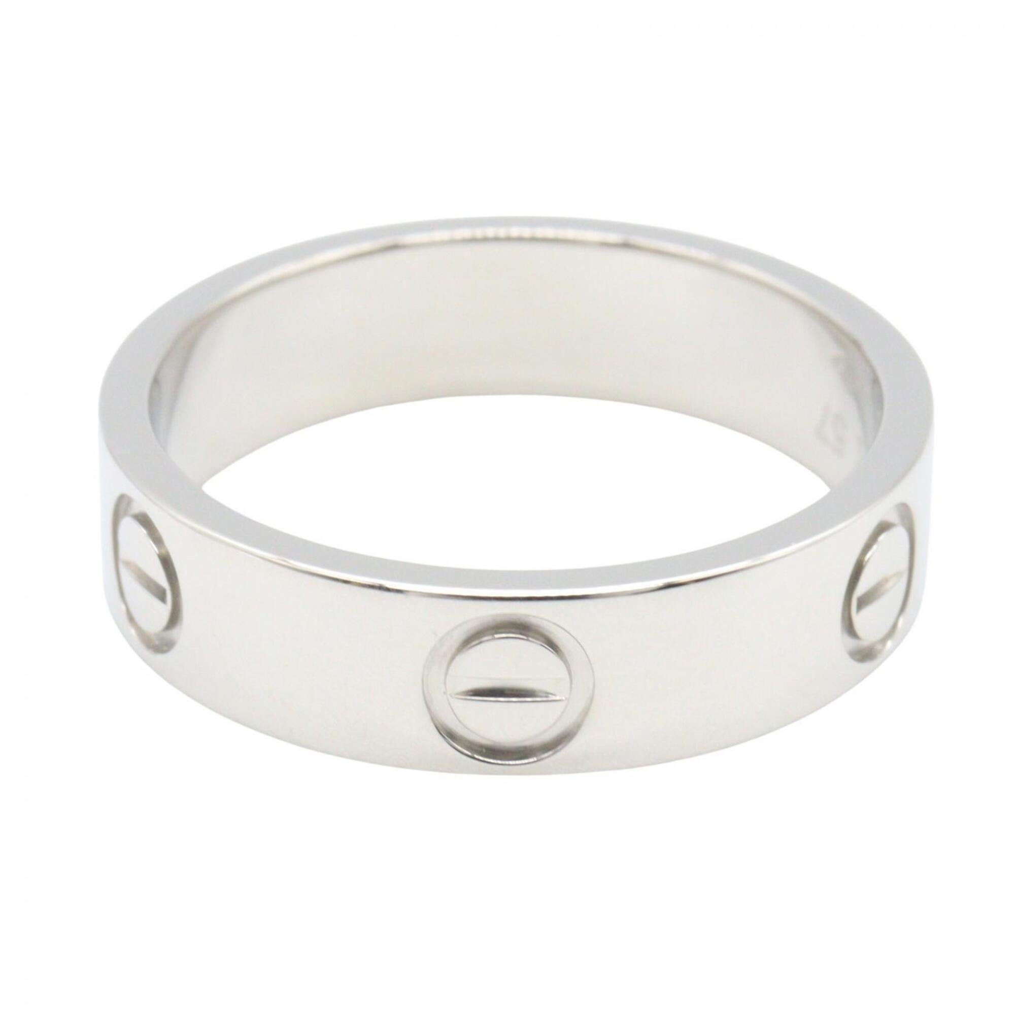 Cartier Silver Platinum 950 Band Ring (Pre-Owned)