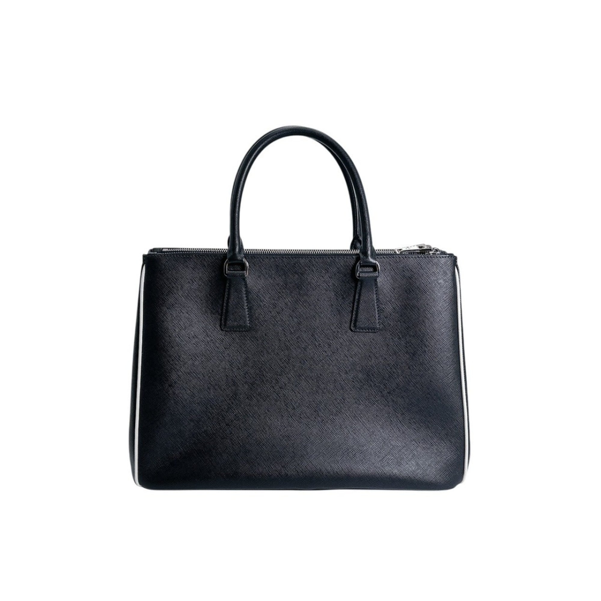 Prada Saffiano Black Leather Tote Bag (Pre-Owned)